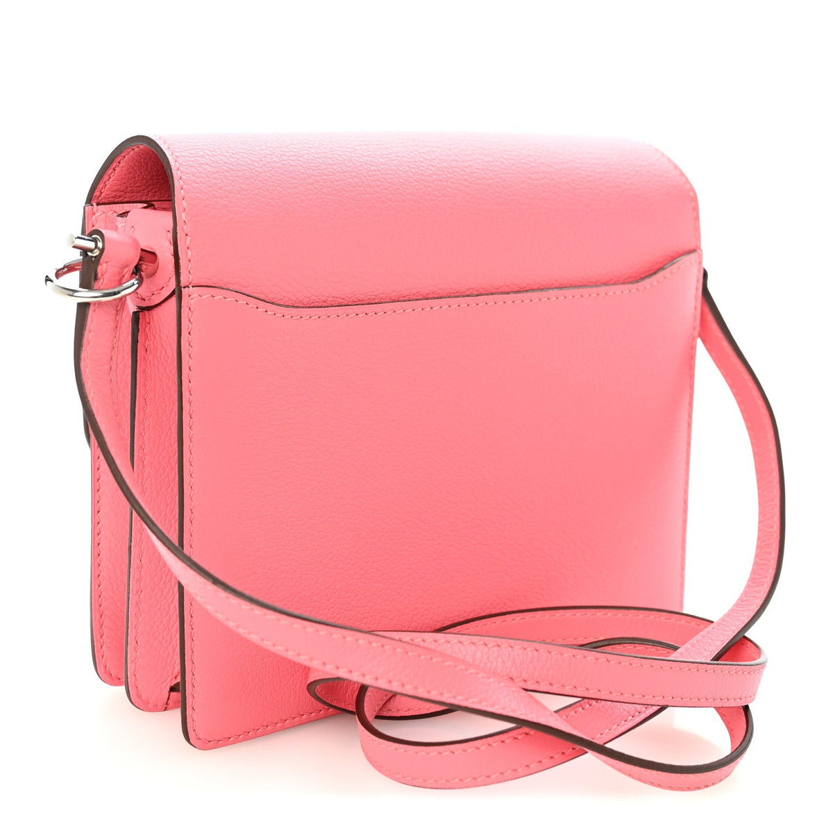 エルメス ミニルリ Rose Azalee エバーカラー シルバー金具 HERMES ROULIS ROSE AZALEE EVERCOLOR SILVER HARDWARE