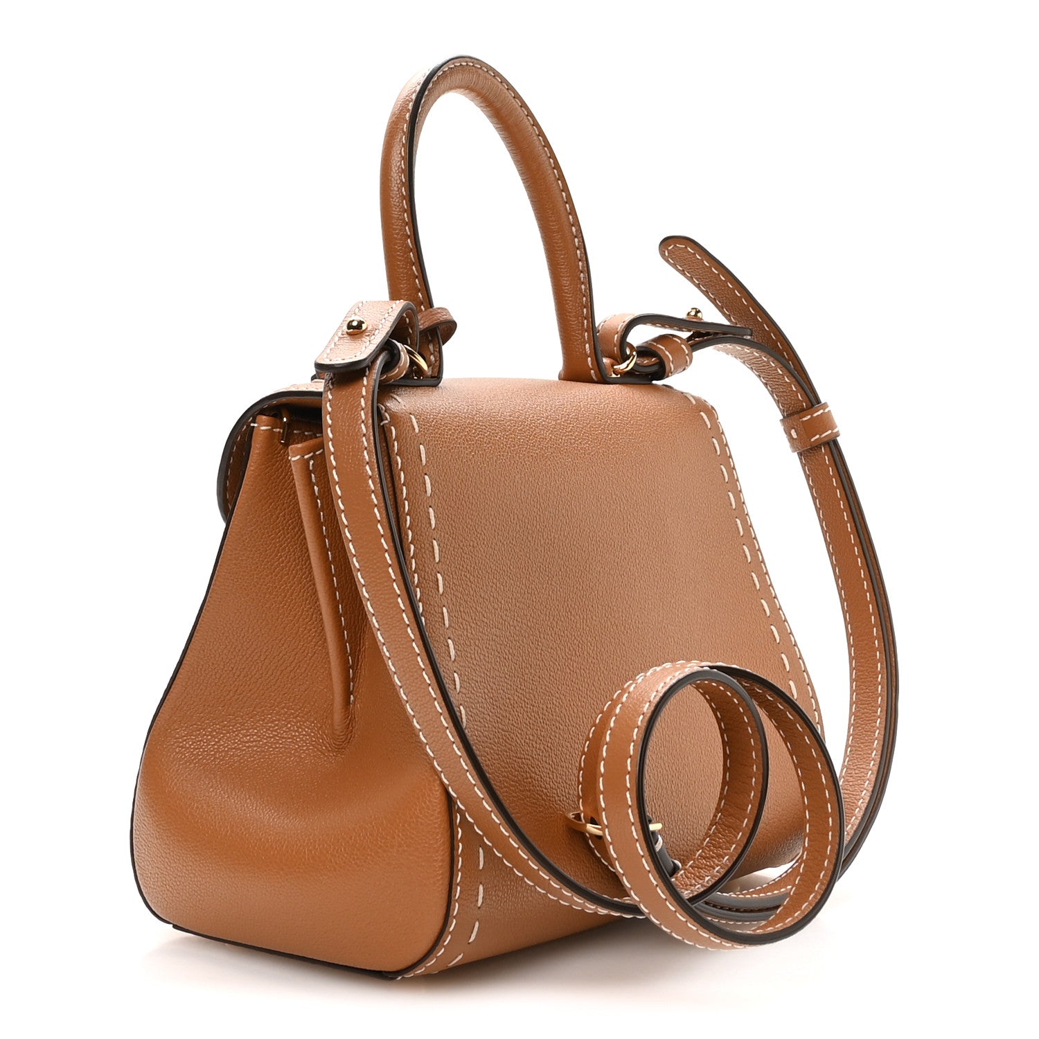 デルヴォー ブリヨン ミニ サーピケ ショルダーバッグ Vegetal Ivory グレインドロデオカーフスキン ゴールド金具 DELVAUX BRILLANT MINI SURPIQUE SHOULDER BAG VEGETAL IVORY GRAINED RODEO CALFSKIN GOLD HARDWARE