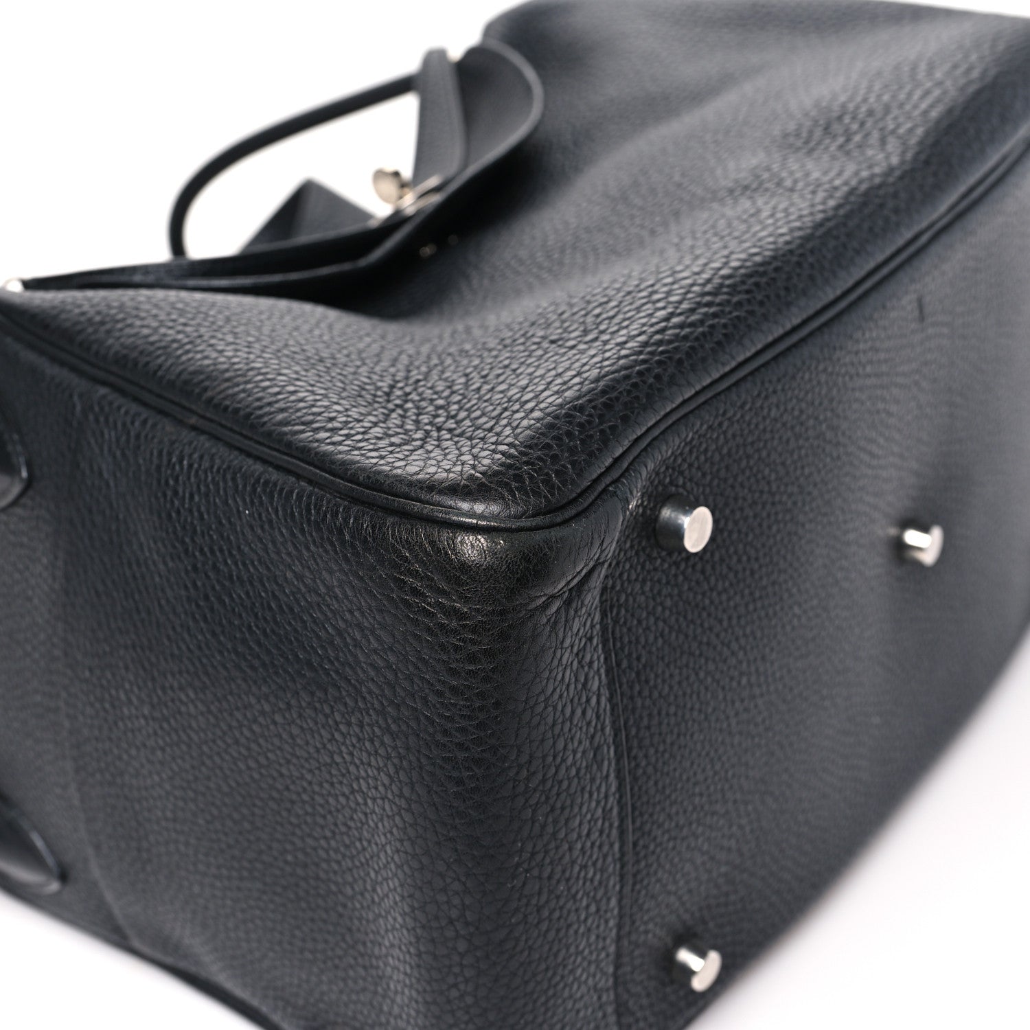 HERMES LINDY 34 BLACK TAURILLON CLEMENCE SILVER HARDWARE