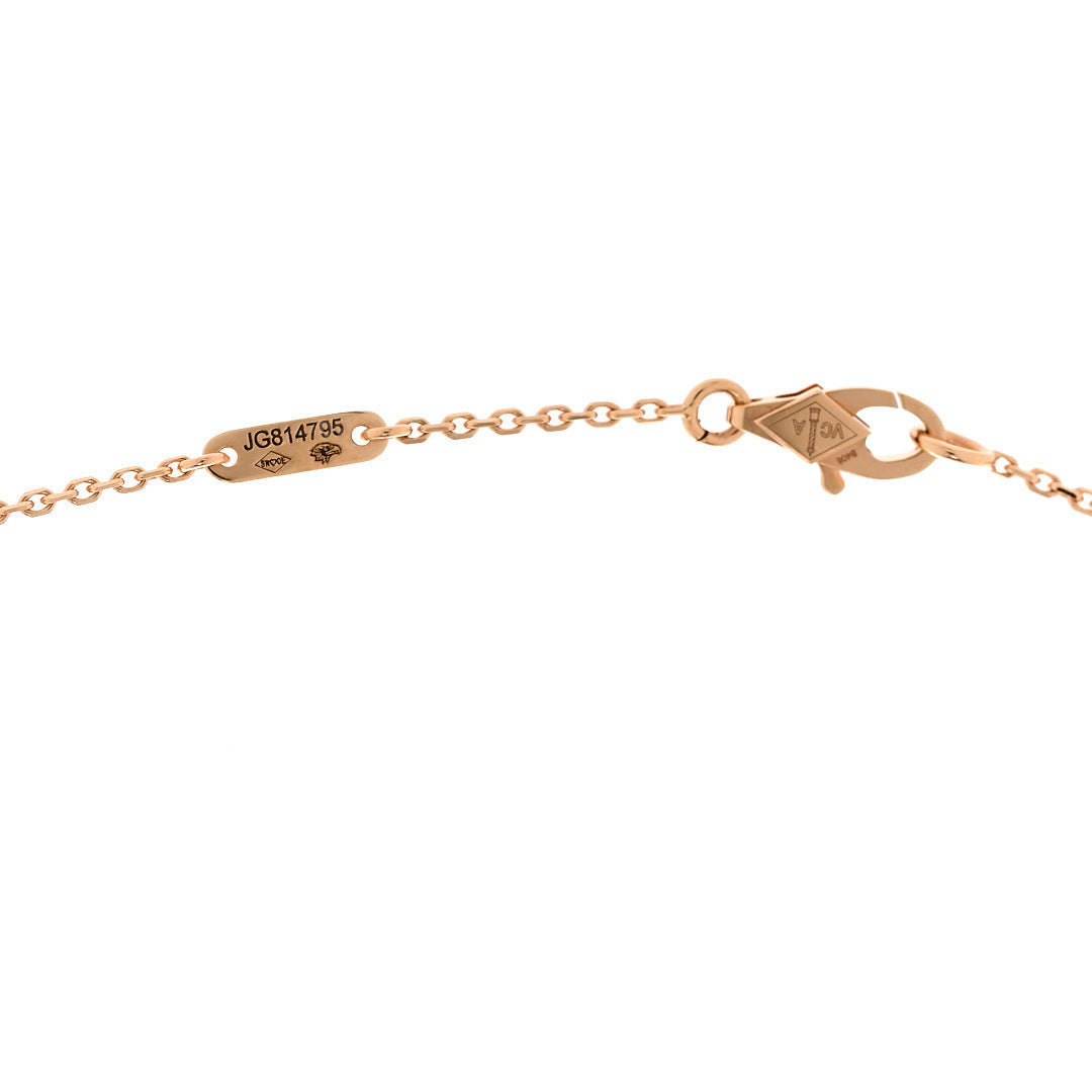 ヴァンクリーフ＆アーペル スウィートアルハンブラ ペンダントネックレス カーネリアン 18K ローズゴールド VAN CLEEF & ARPELS SWEET ALHAMBRA PENDANT NECKLACE CARNELIAN 18K ROSE GOLD