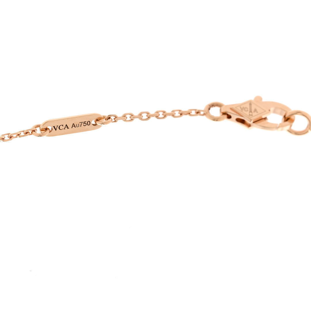 ヴァンクリーフ＆アーペル スウィートアルハンブラ ペンダントネックレス カーネリアン 18K ローズゴールド VAN CLEEF & ARPELS SWEET ALHAMBRA PENDANT NECKLACE CARNELIAN 18K ROSE GOLD