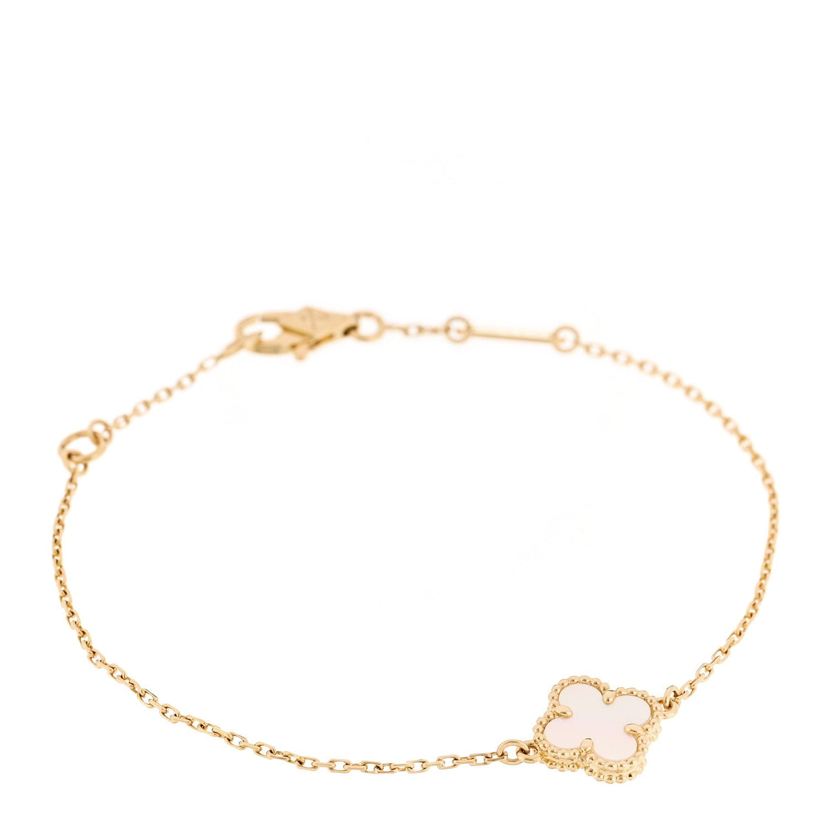ヴァンクリーフ＆アーペル スウィートアルハンブラ ブレスレット マザーオブパール 18K イエローゴールド VAN CLEEF & ARPELS SWEET ALHAMBRA BRACELET MOTHER OF PEARL 18K YELLOW GOLD