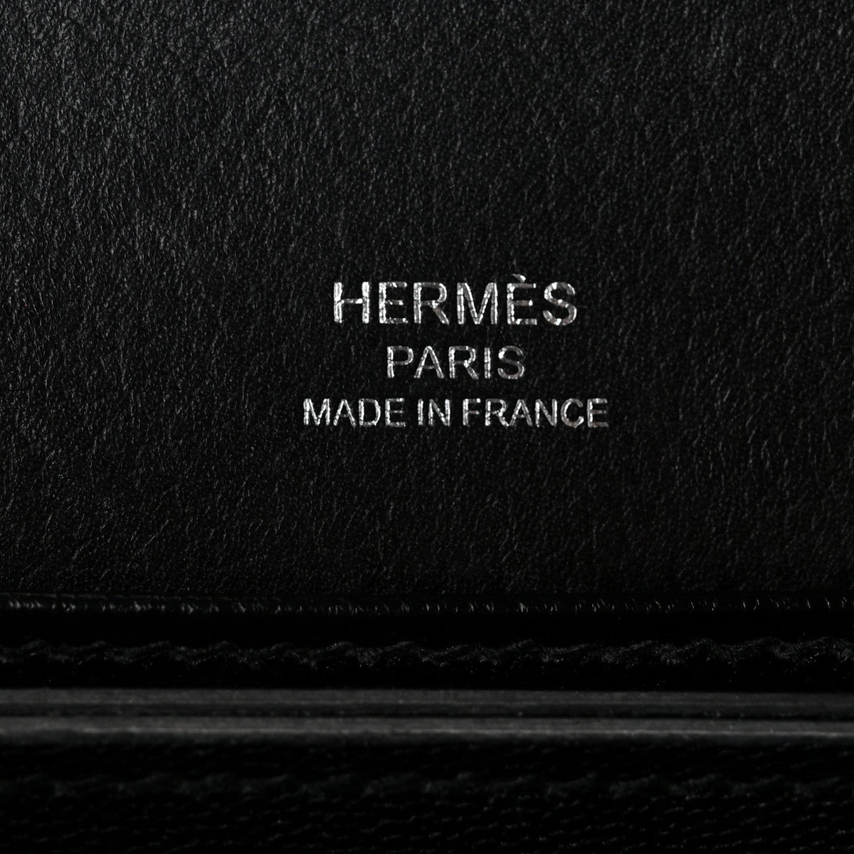 エルメス ミニルリ Black エバーグレイン シルバー金具 HERMES ROULIS BLACK EVERGRAIN SILVER HARDWARE