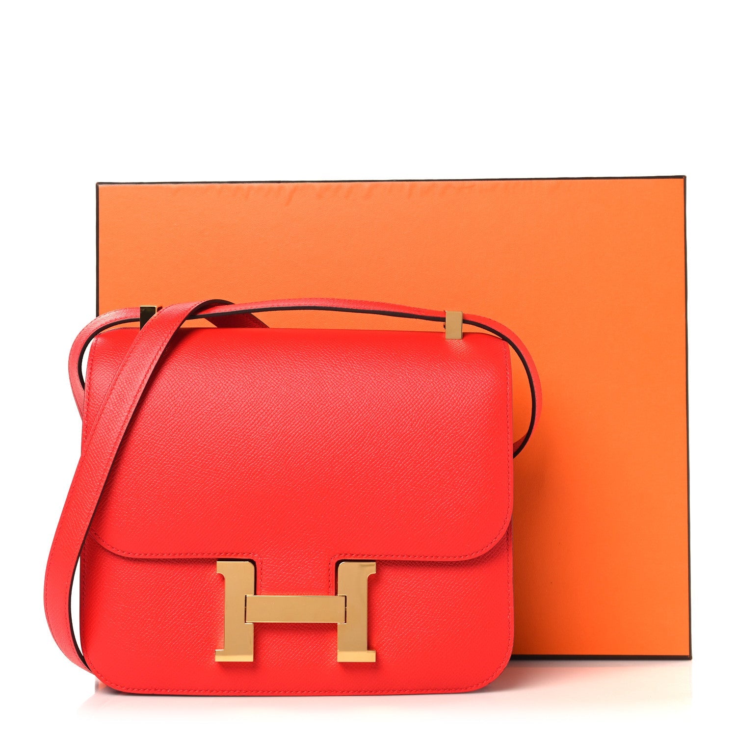 エルメス コンスタンス 24 Rouge Casaque エプソン ゴールド金具 HERMES CONSTANCE 24 ROUGE CASAQUE EPSOM GOLD HARDWARE