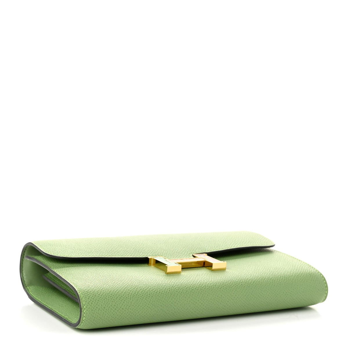 Hermès Constance To Go Long Wallet Vert Criquet Cactus Beige Sable Ombre Alligator / Lizard / Epsom Gold Hardware