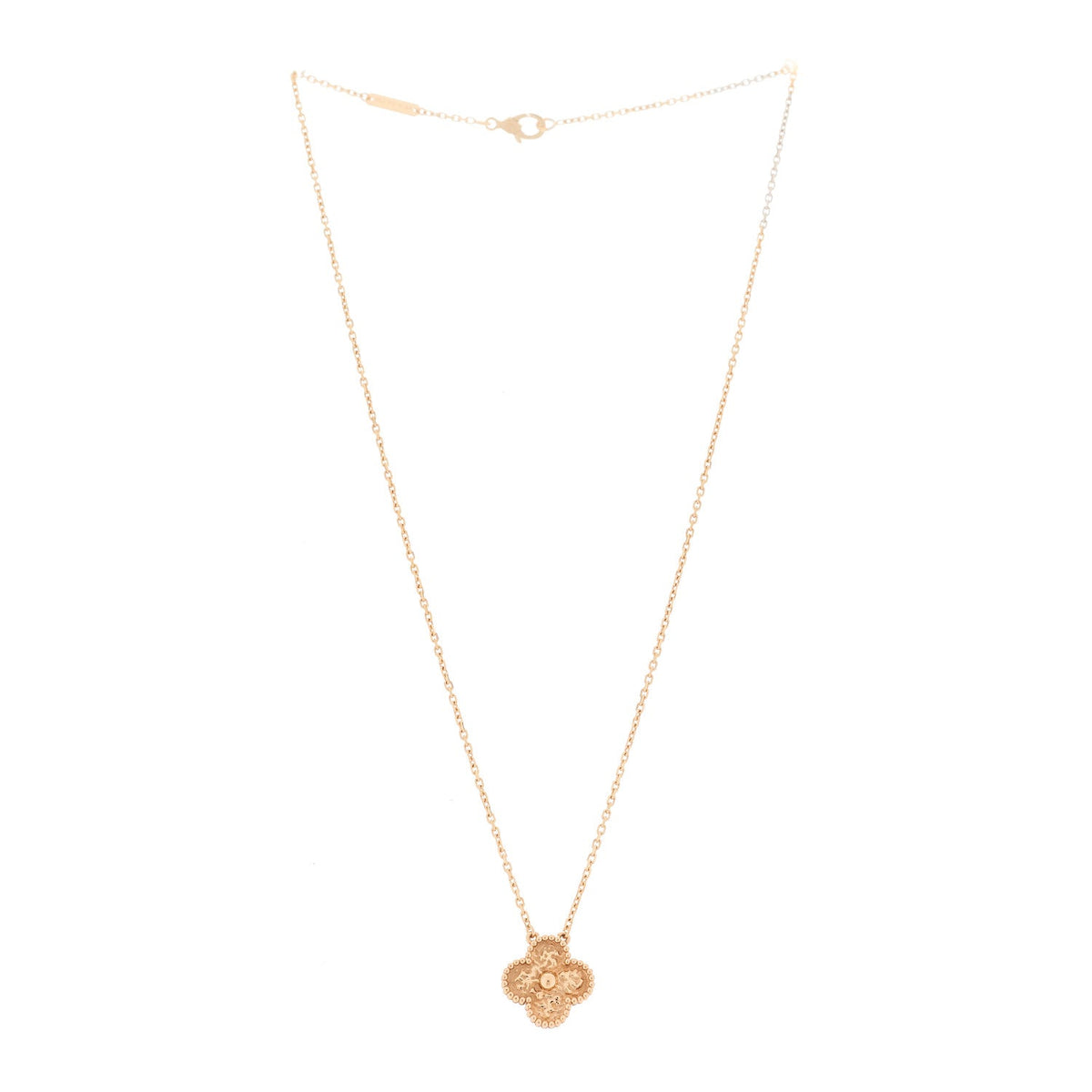 ヴァンクリーフ＆アーペル ヴィンテージアルハンブラ ペンダントネックレス 18K ローズゴールド VAN CLEEF & ARPELS VINTAGE ALHAMBRA PENDANT NECKLACE 18K ROSE GOLD