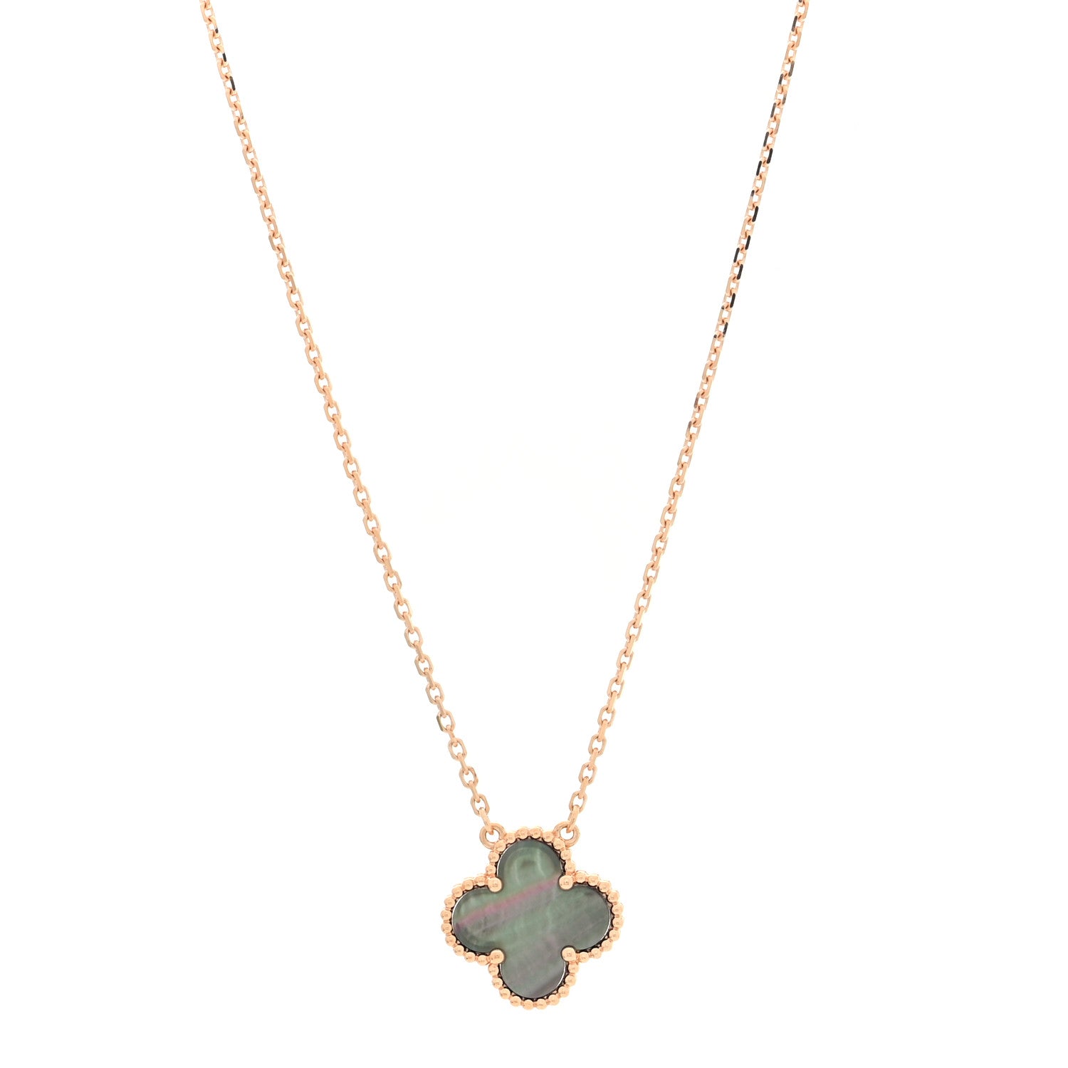 ヴァンクリーフ＆アーペル ヴィンテージアルハンブラ ペンダントネックレス マザーオブパール 18K ローズゴールド VAN CLEEF & ARPELS VINTAGE ALHAMBRA PENDANT NECKLACE MOTHER OF PEARL 18K ROSE GOLD