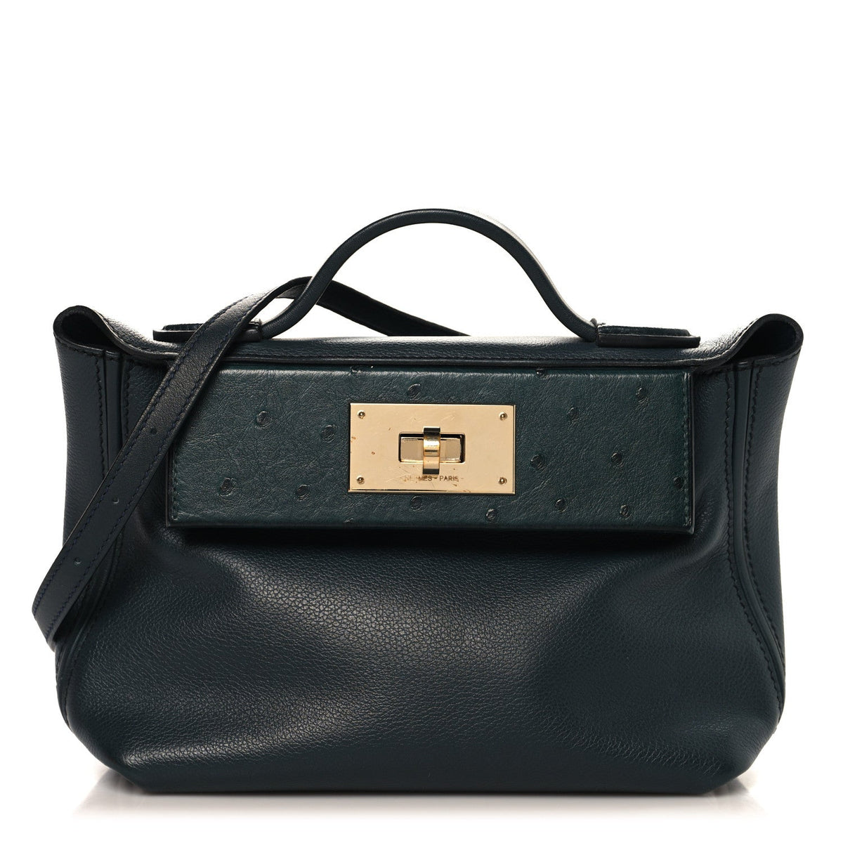 エルメス 24/24 ミニヴァンキャトル 21 Vert Rousseau Vert Cypress エバーカラー / オーストリッチ ゴールド金具 HERMES 24/24 21 VERT ROUSSEAU VERT CYPRESS EVERCOLOR / OSTRICH GOLD HARDWARE