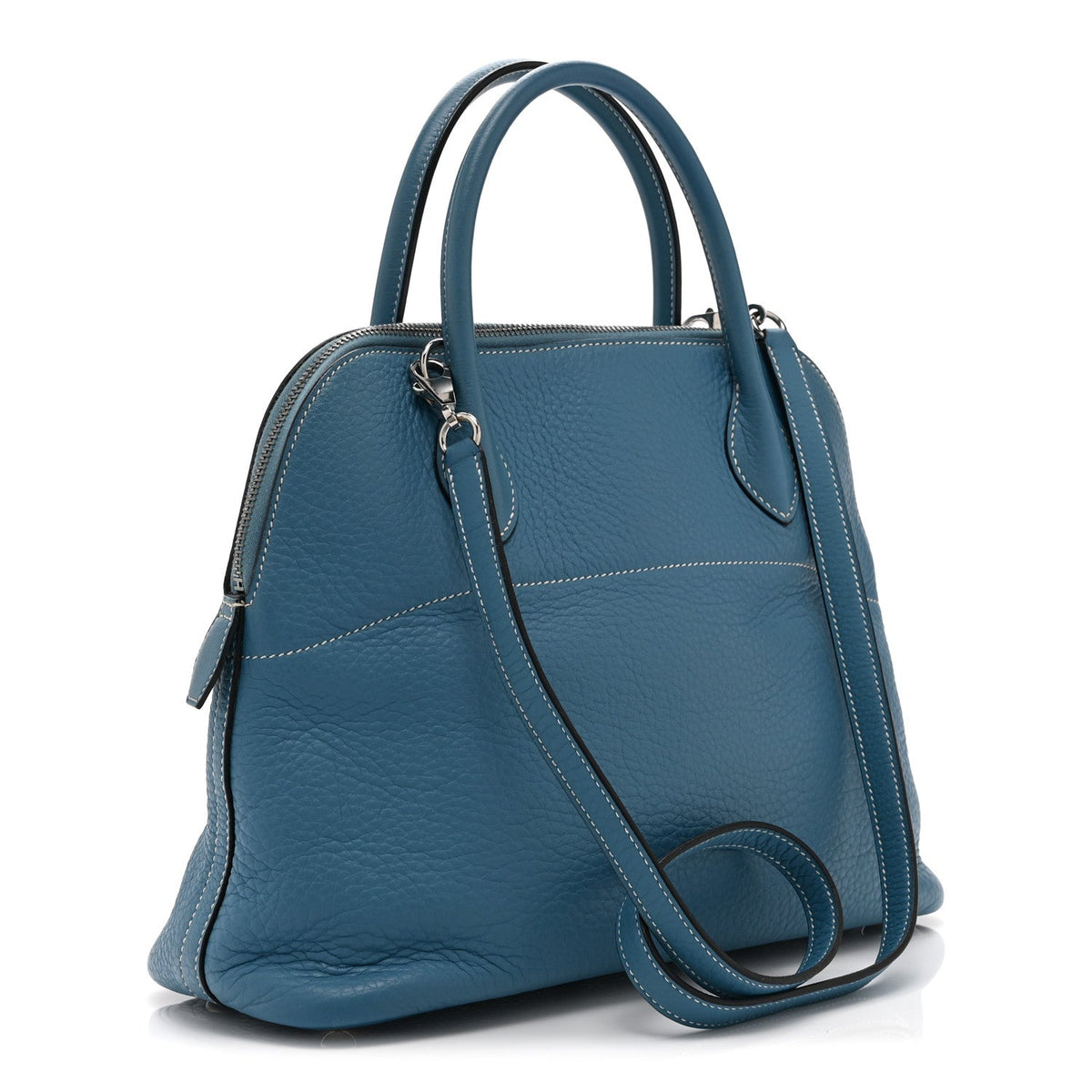 エルメス ボリード 31 Bleu Jean トリヨンクレマンス シルバー金具 HERMES BOLIDE 31 BLEU JEAN TAURILLON CLEMENCE SILVER HARDWARE