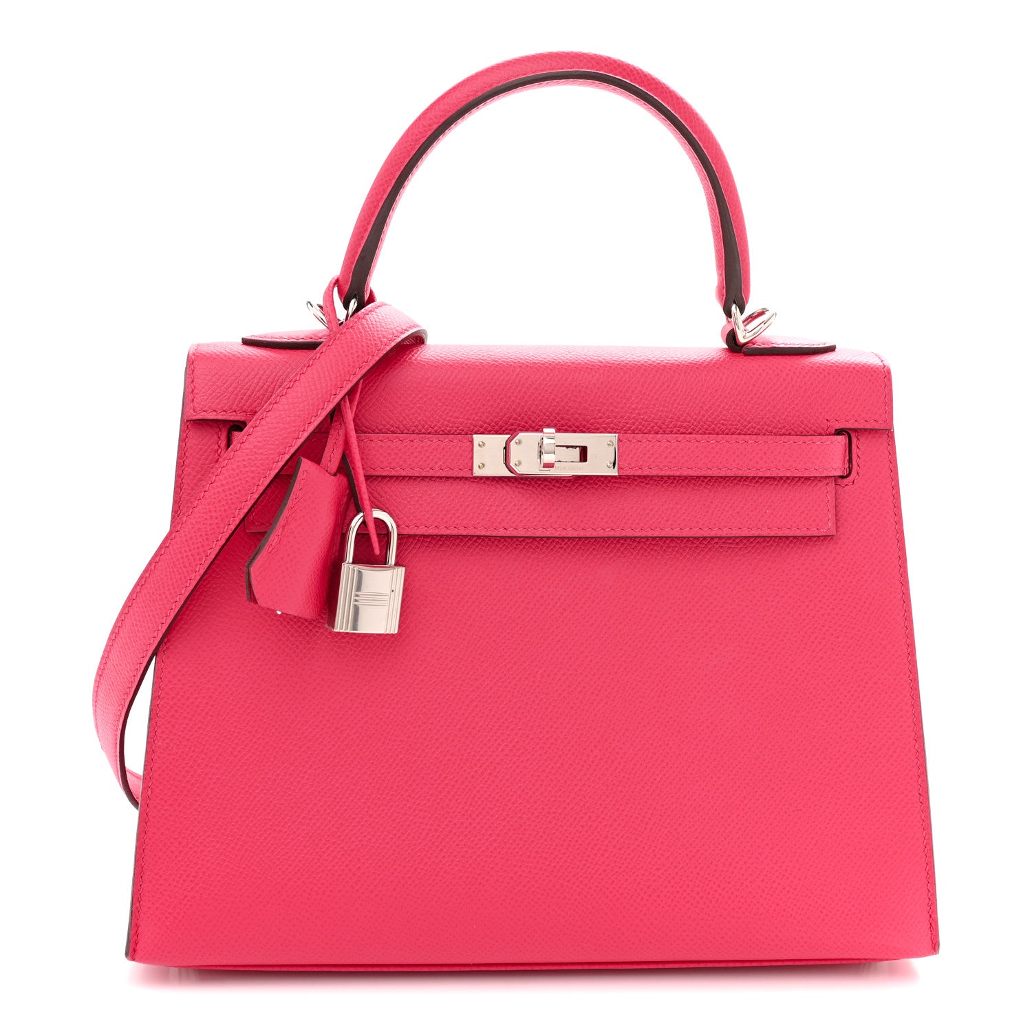 エルメス ケリー 25 外縫い Rose Extreme エプソン シルバー金具 HERMES KELLY 25 SELLIER ROSE EXTREME EPSOM SILVER HARDWARE
