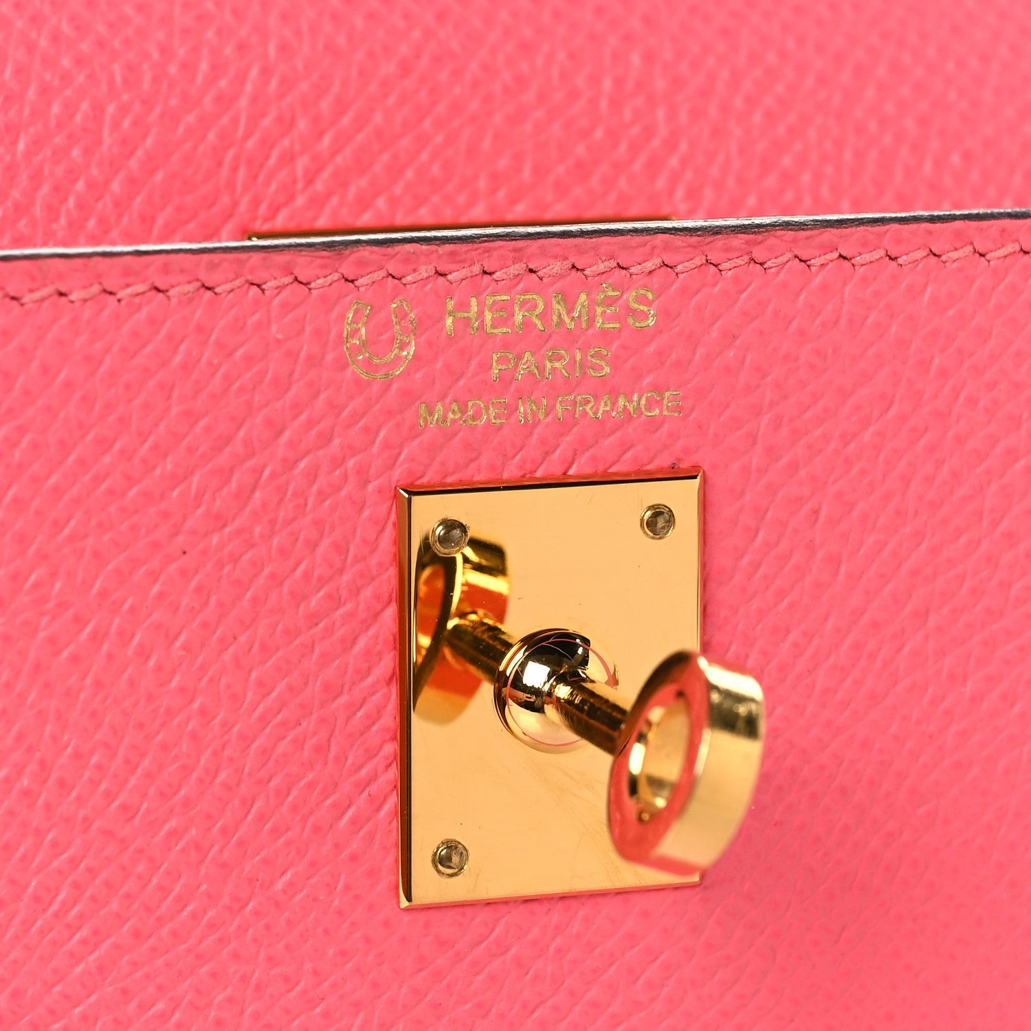 HERMES KELLY 25 SELLIER HSS SPECIAL ORDER ROSE AZALEE CRAIE EPSOM BRUSHED GOLD HARDWARE