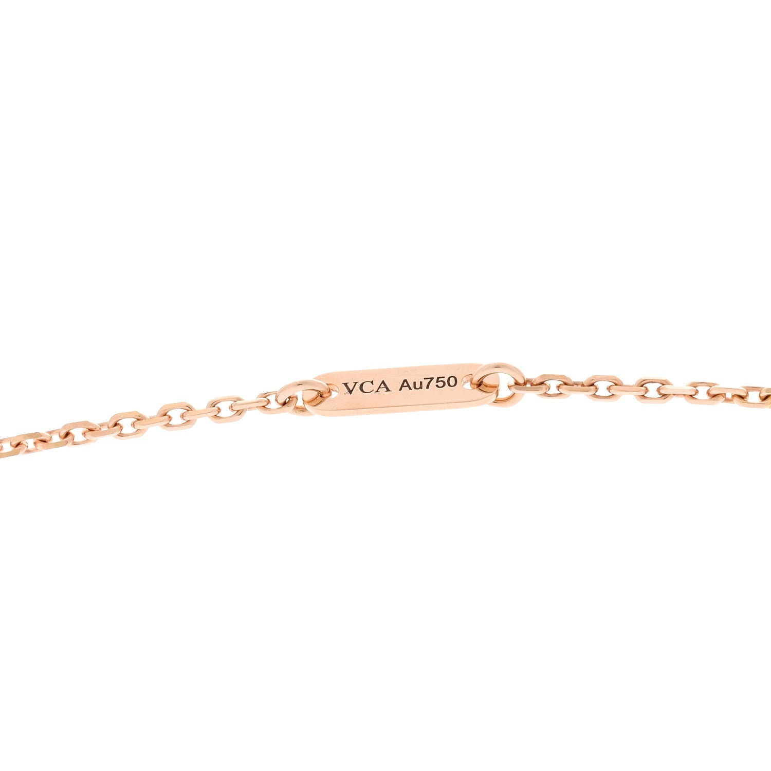 Van Cleef & Arpels 18K Rose Gold Carnelian Sweet Alhambra Pendant Necklace