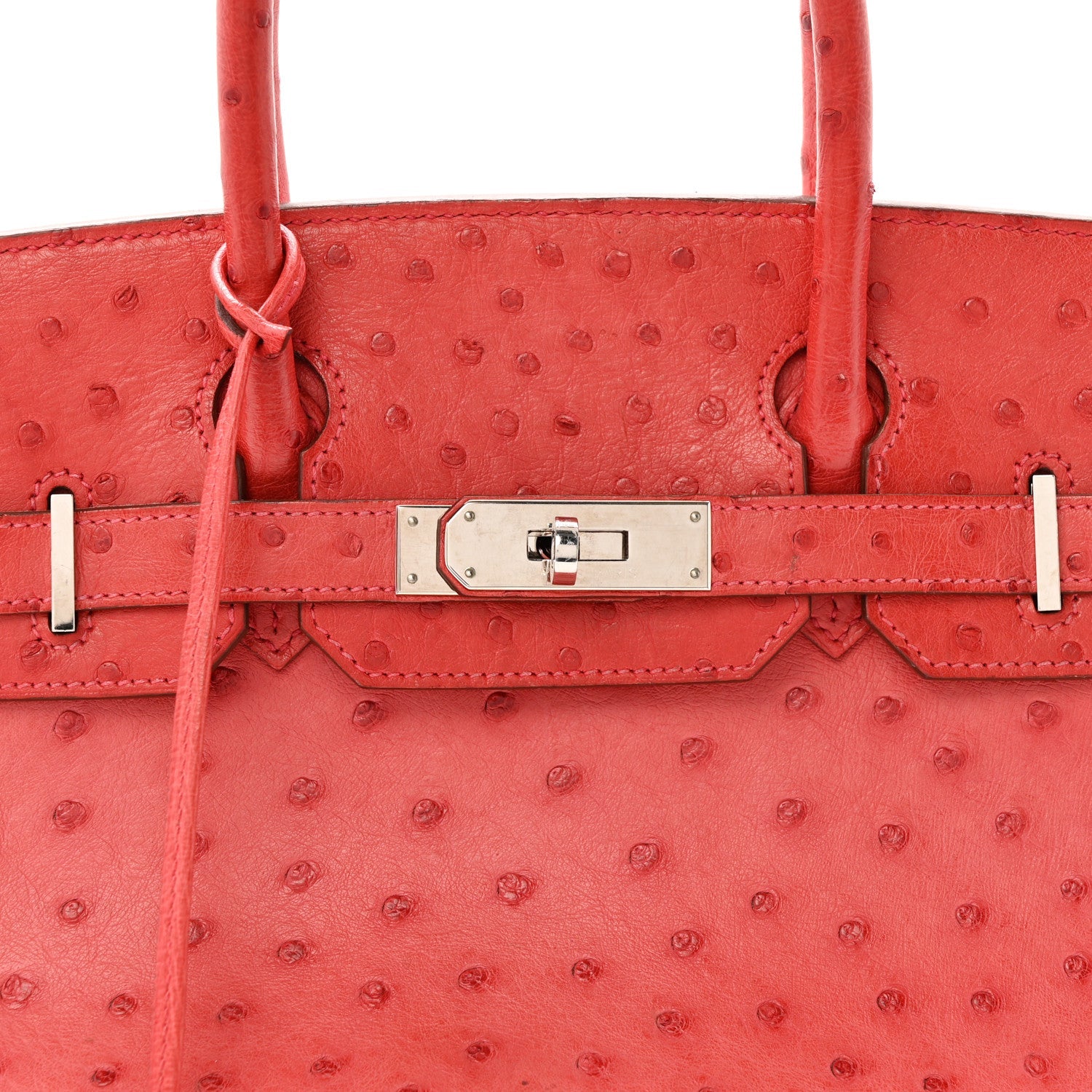 エルメス バーキン 30 Rouge Vif オーストリッチ シルバー金具 HERMES BIRKIN 30 ROUGE VIF OSTRICH SILVER HARDWARE