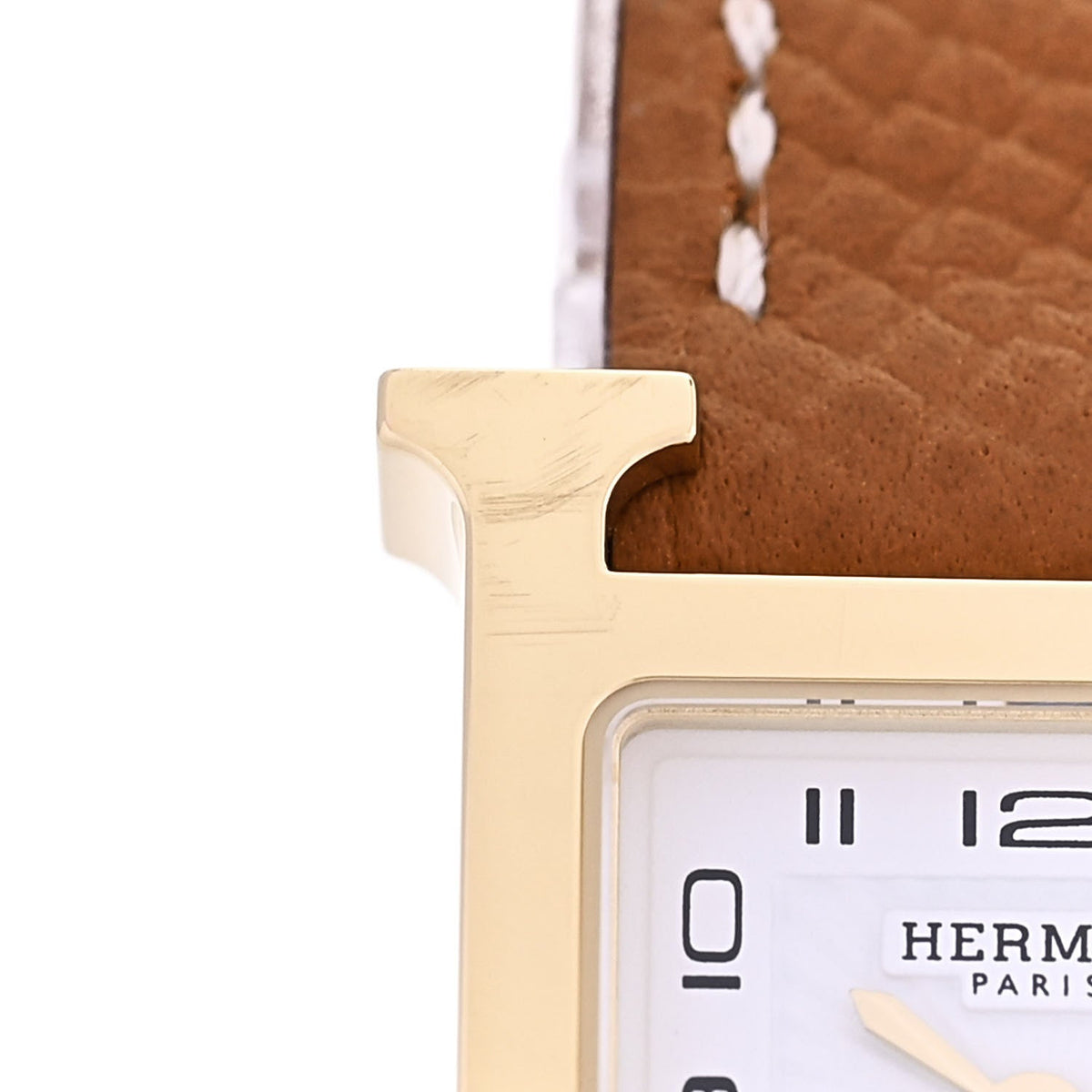 エルメス Hウォッチ クォーツ 2mm ステンレス Gold エプソン HERMES HEURE H QUARTZ WATCH 2MM STAINLESS STEEL GOLD EPSOM