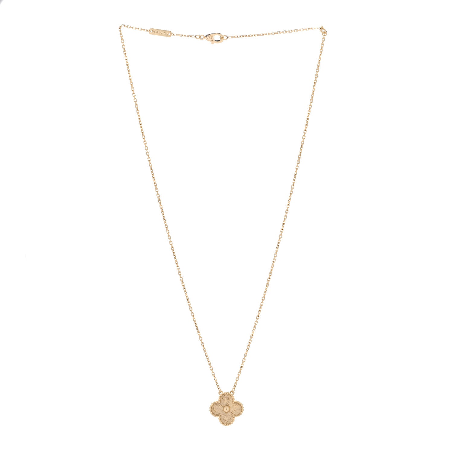 ヴァンクリーフ＆アーペル ヴィンテージアルハンブラ ペンダントネックレス 18K イエローゴールド VAN CLEEF & ARPELS VINTAGE ALHAMBRA PENDANT NECKLACE 18K YELLOW GOLD