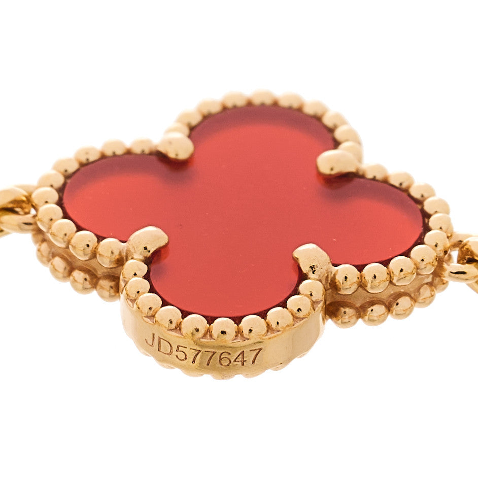 ヴァンクリーフ＆アーペル ヴィンテージアルハンブラ 5モチーフ ブレスレット マルチカラー 18K ローズゴールド VAN CLEEF & ARPELS VINTAGE ALHAMBRA 5 MOTIFS BRACELET MULTICOLOR 18K ROSE GOLD