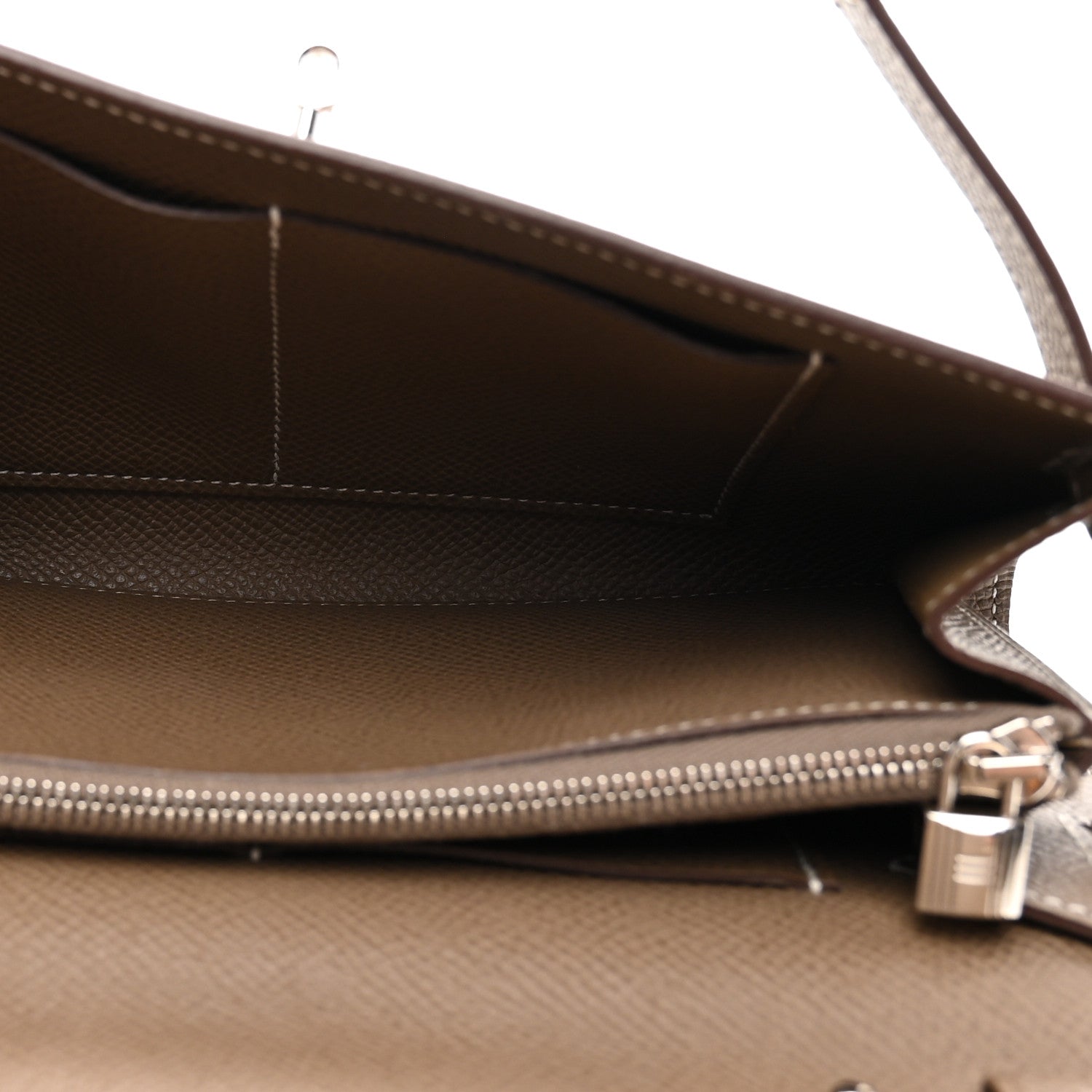 エルメス ケリートゥーゴー 長財布 Etoupe エプソン シルバー金具 HERMES KELLY TO GO WALLET ETOUPE EPSOM SILVER HARDWARE