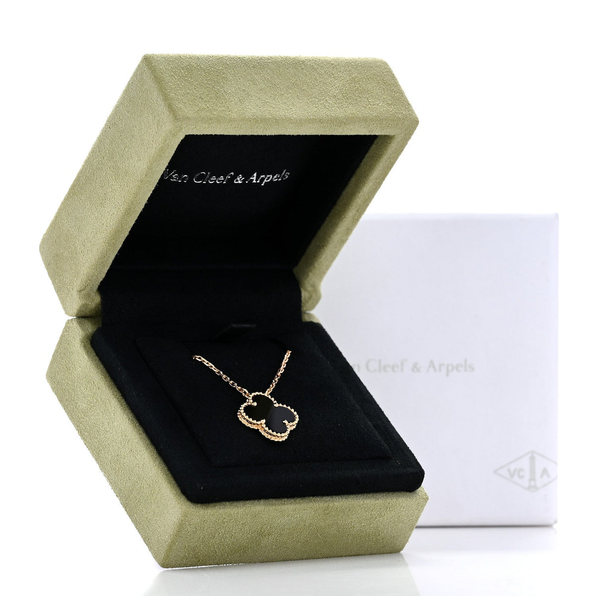 ヴァンクリーフ＆アーペル ヴィンテージアルハンブラ ペンダントネックレス ブラックオニキス 18K イエローゴールド VAN CLEEF & ARPELS VINTAGE ALHAMBRA PENDANT NECKLACE BLACK ONYX 18K YELLOW GOLD