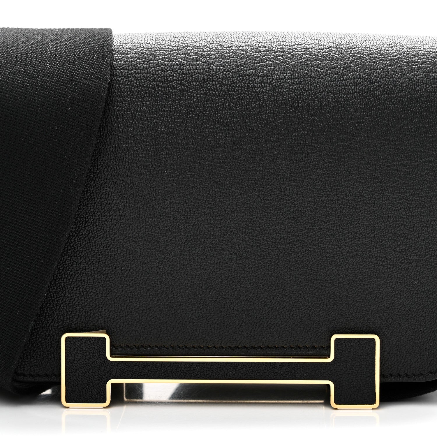 エルメス ゲタ Black シェーブルミゾール ゴールド金具 HERMES GETA BLACK CHEVRE MYSORE GOLD HARDWARE