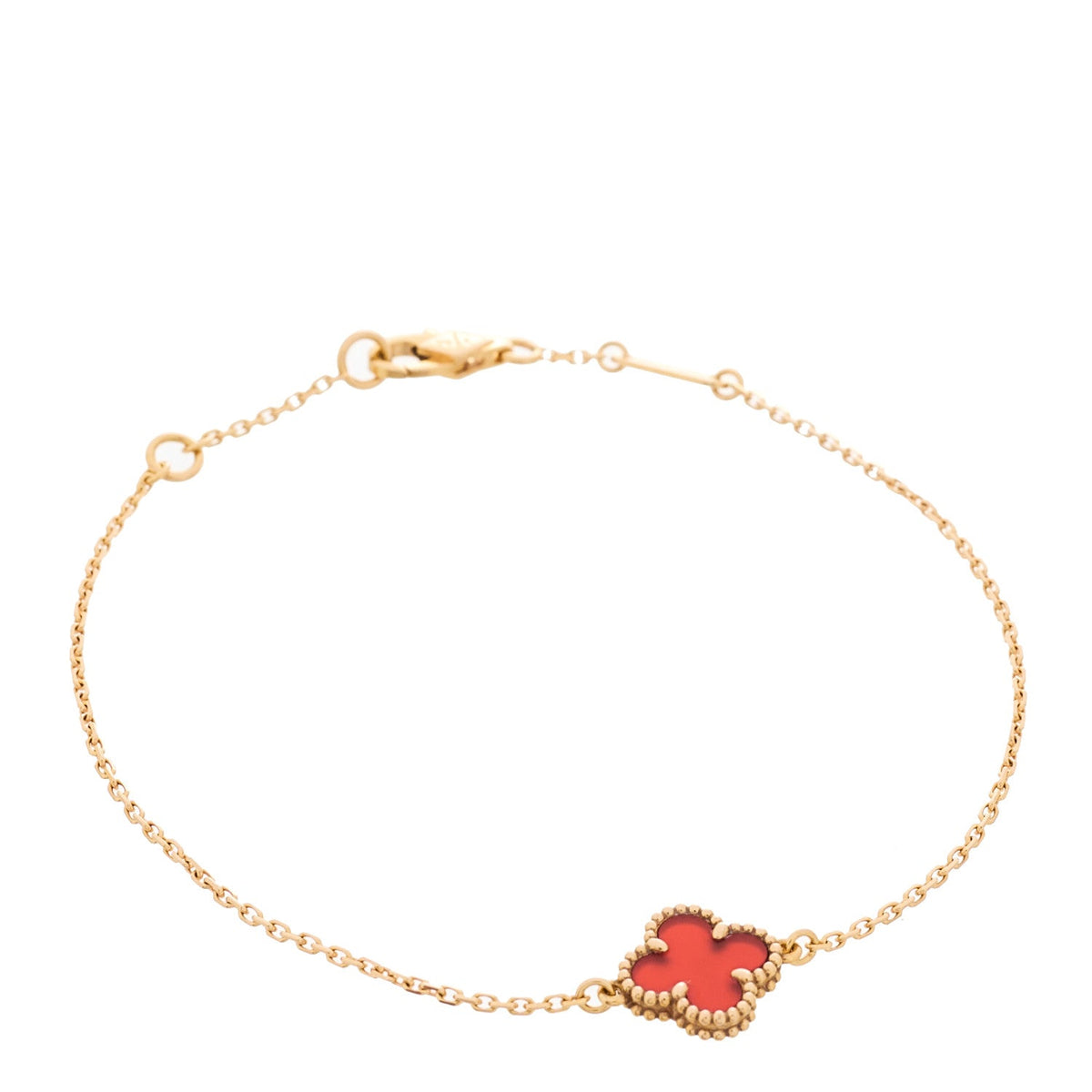ヴァンクリーフ＆アーペル スウィートアルハンブラ ブレスレット カーネリアン 18K ローズゴールド VAN CLEEF & ARPELS SWEET ALHAMBRA BRACELET CARNELIAN 18K ROSE GOLD