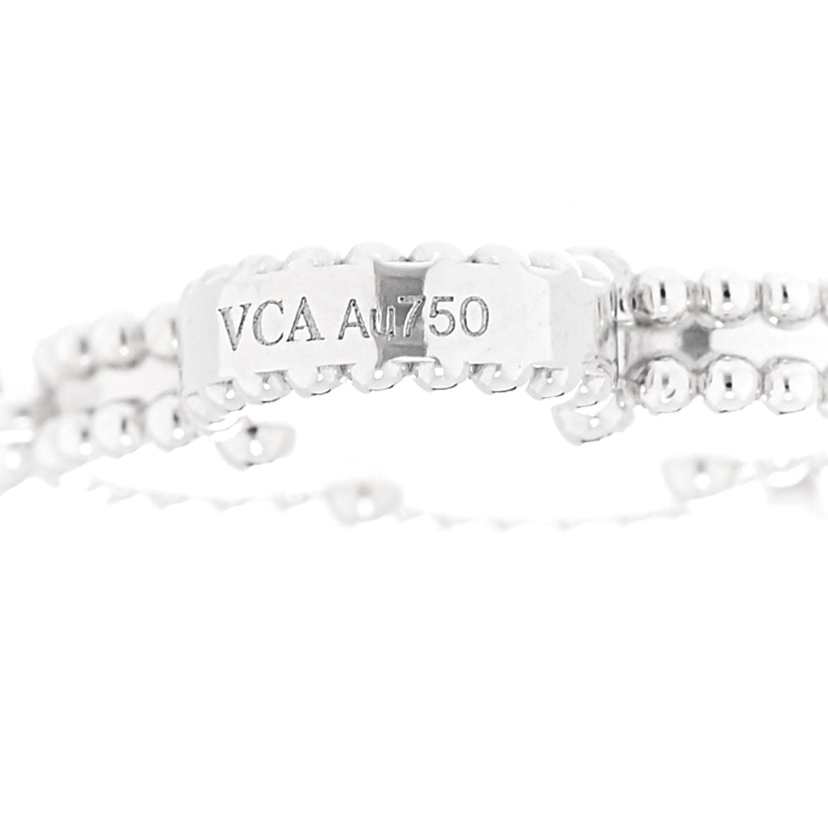 Van Cleef & Arpels Vintage Alhambra 10 Motifs Necklace White Mother of Pearl 18K White Gold