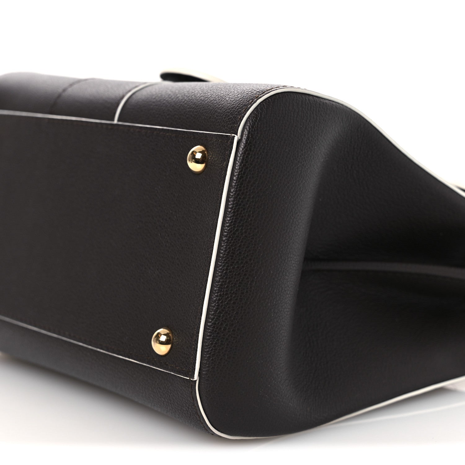 デルヴォー ブリヨン ミニ バイカラー サッチェル Black グレインドカーフスキン ゴールド金具 DELVAUX BRILLANT MINI BI-COLOR SATCHEL BLACK GRAINED CALFSKIN GOLD HARDWARE