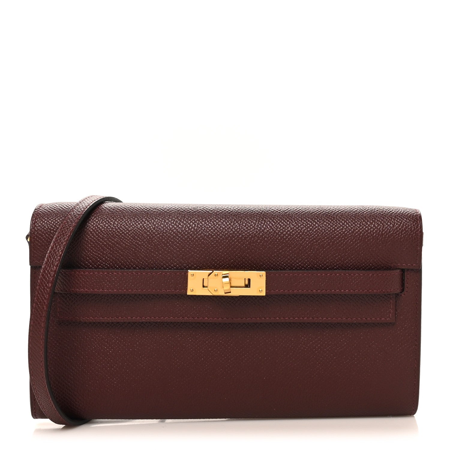 エルメス ケリートゥーゴー 長財布 To Go Rouge Sellier エプソン ゴールド金具 HERMES KELLY TO GO WALLET TO GO ROUGE SELLIER EPSOM GOLD HARDWARE