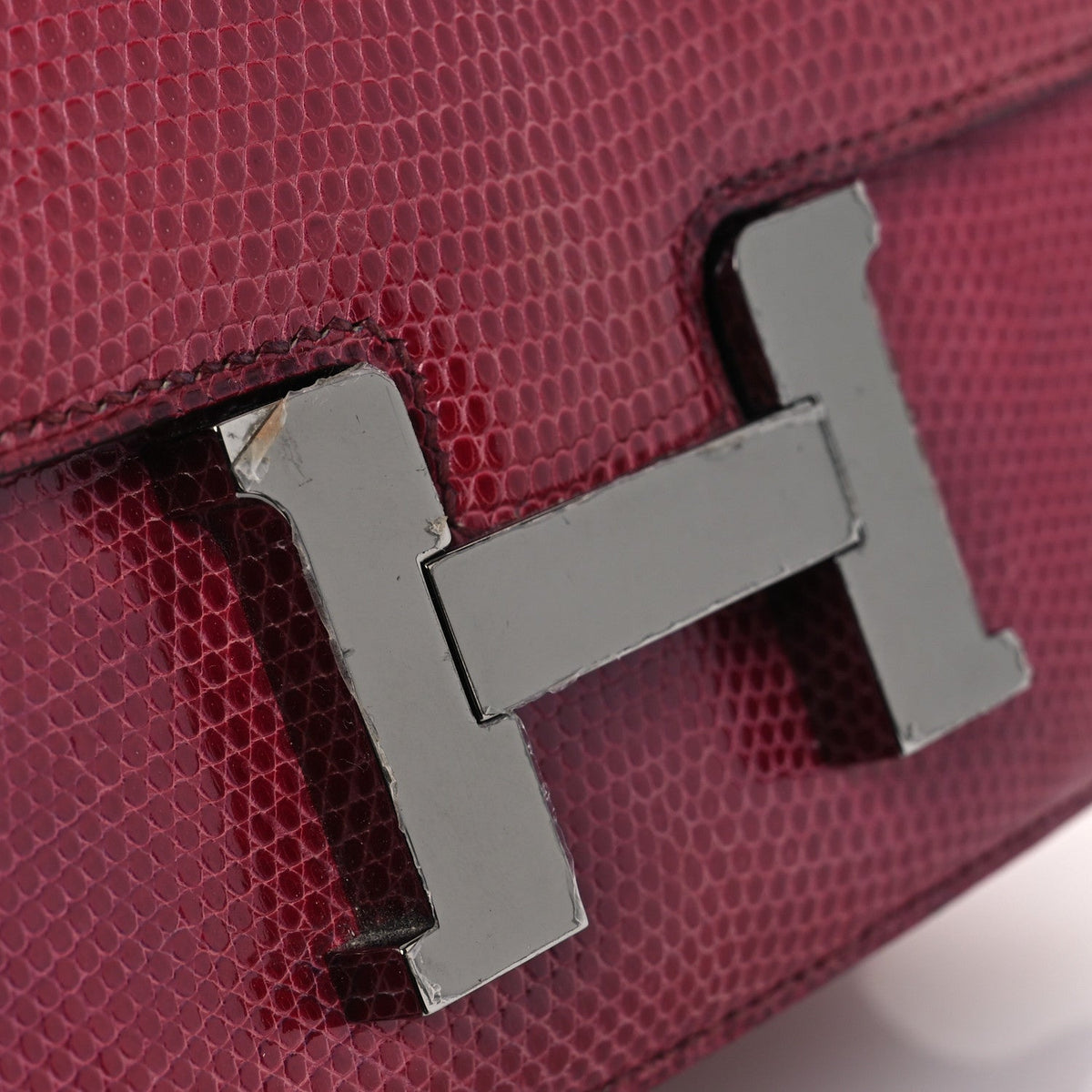 エルメス ミニコンスタンス 18 Fuchsia リザード シルバー金具 HERMES MINI CONSTANCE 18 FUCHSIA LIZARD SILVER HARDWARE