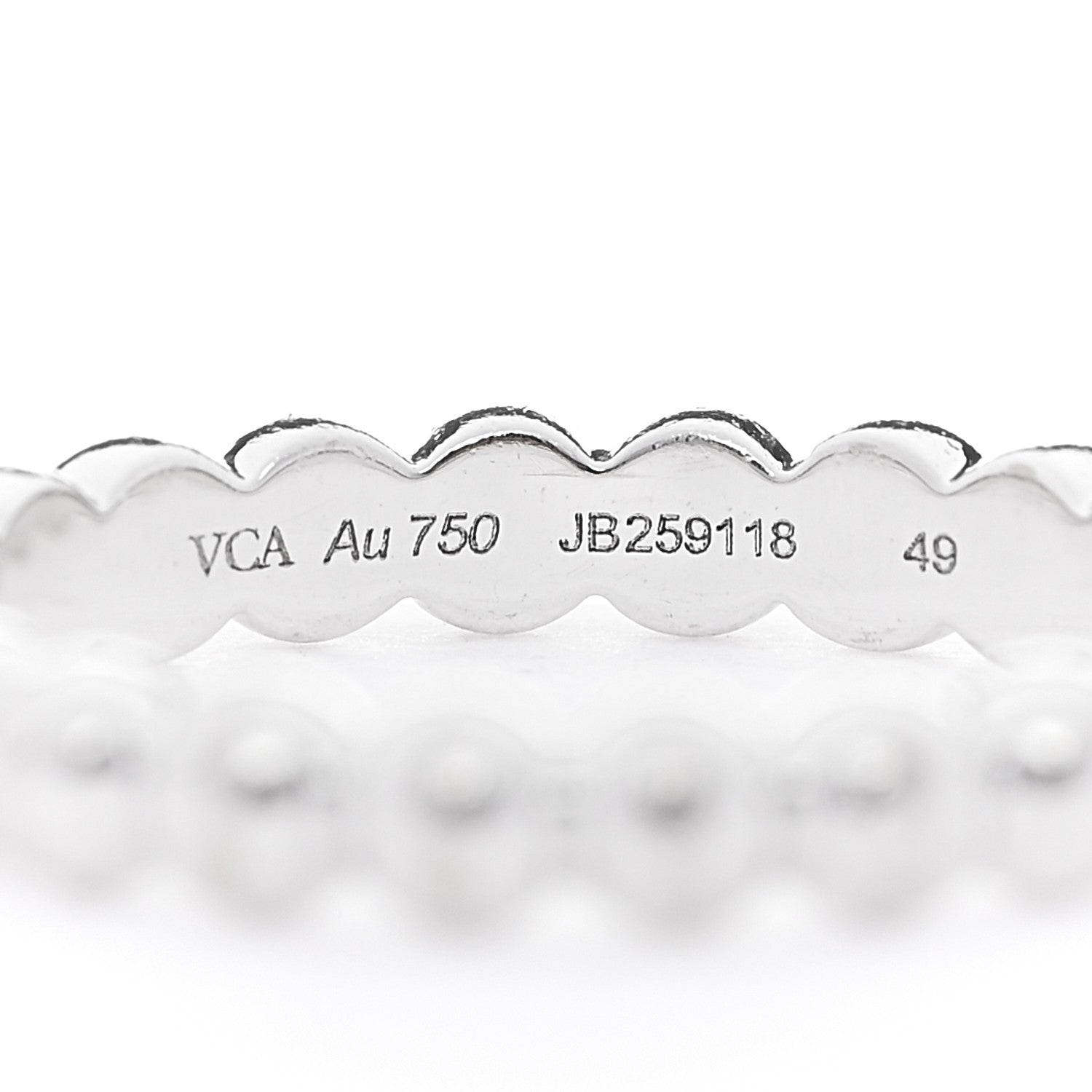 ヴァンクリーフ＆アーペル ミディアム ペルレ リング 18K ホワイトゴールド VAN CLEEF & ARPELS MEDIUM PERLÉE RING 18K WHITE GOLD