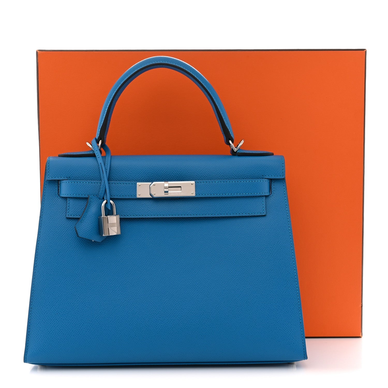 エルメス ケリー 28 外縫い Bleu Zanzibar エプソン シルバー金具 HERMES KELLY 28 SELLIER BLEU ZANZIBAR EPSOM SILVER HARDWARE