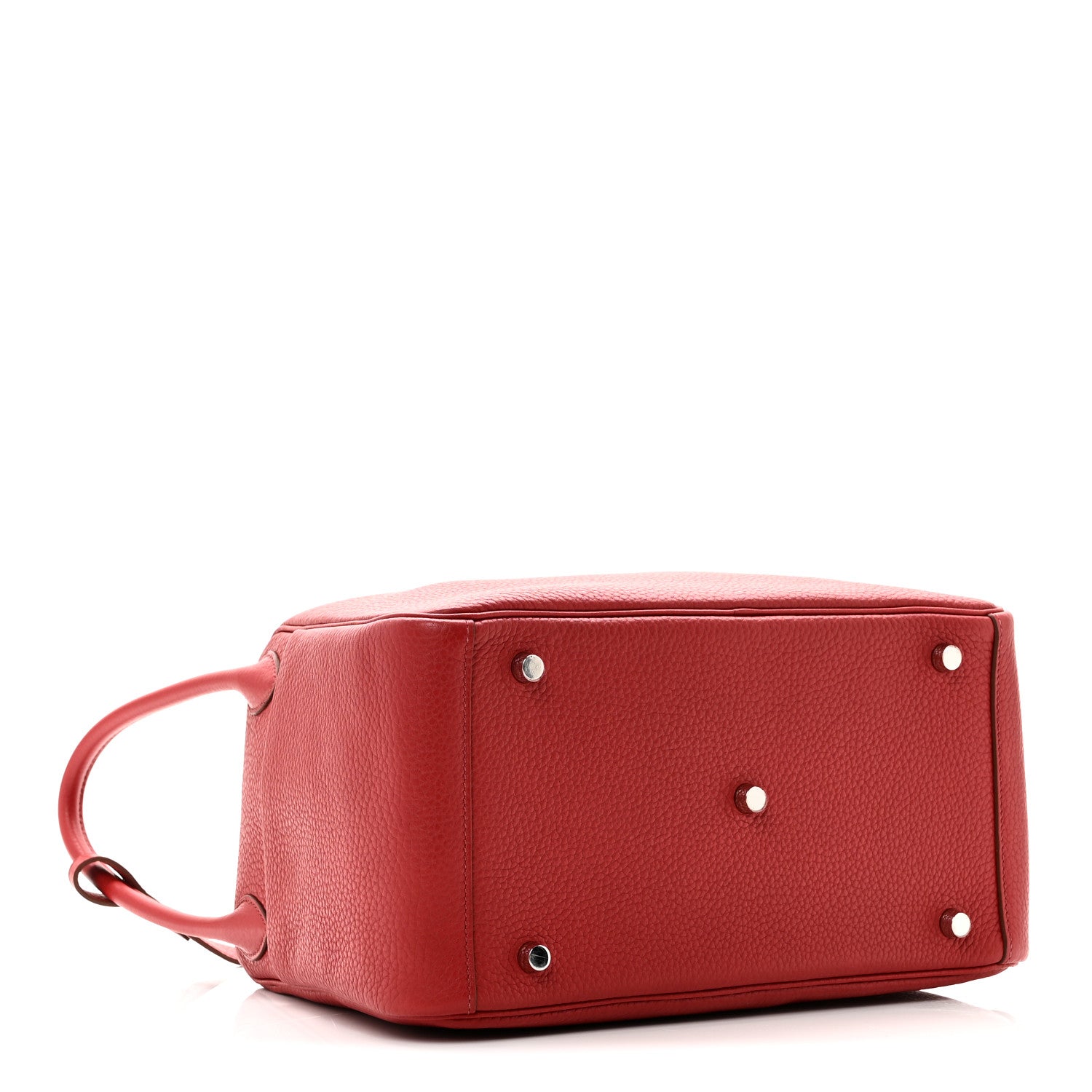 HERMES LINDY 30 ROUGE GARANCE TAURILLON CLEMENCE SILVER HARDWARE