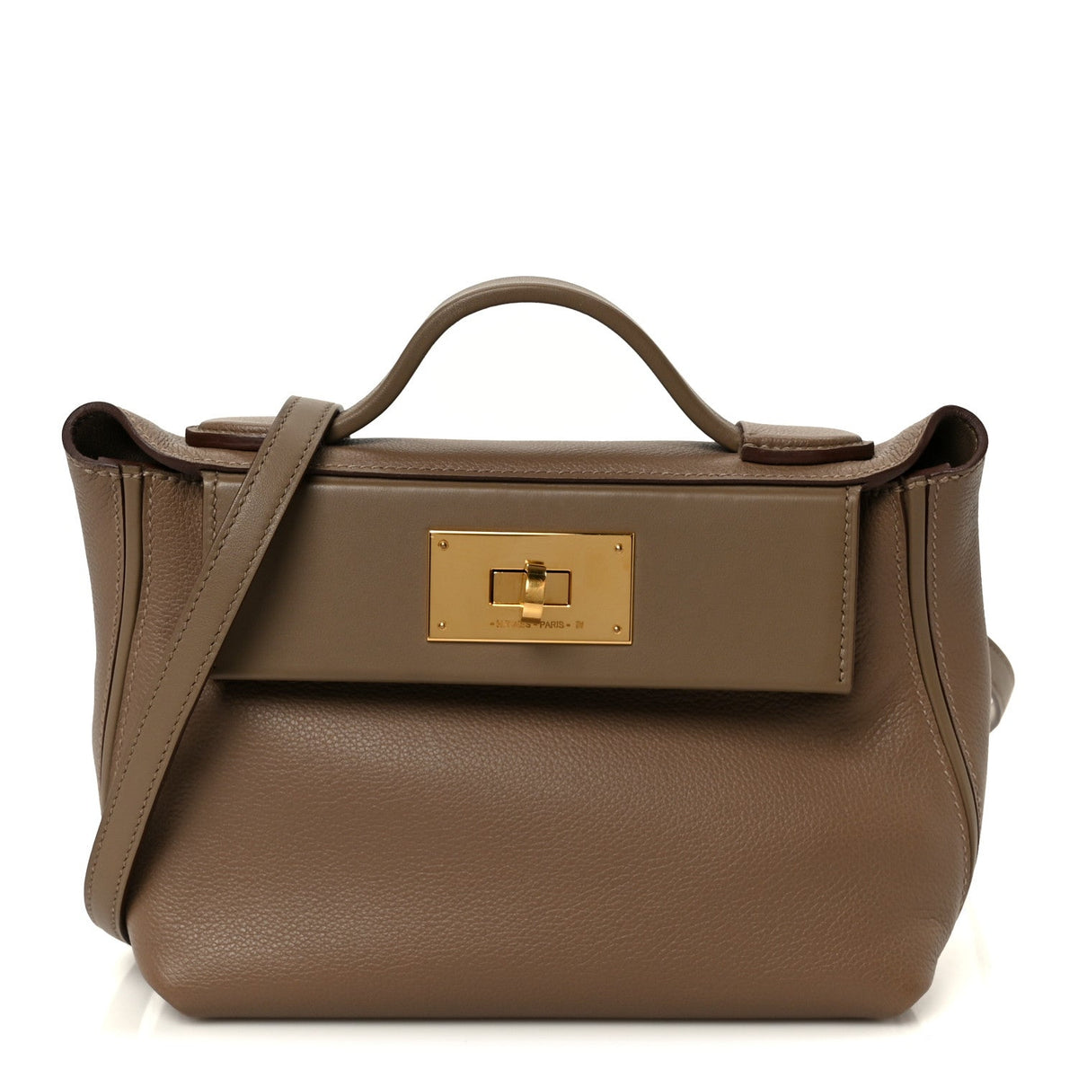 エルメス 24/24 ミニヴァンキャトル 21 Etoupe エバーカラー / スイフト ゴールド金具 HERMES 24/24 21 ETOUPE EVERCOLOR / SWIFT GOLD HARDWARE