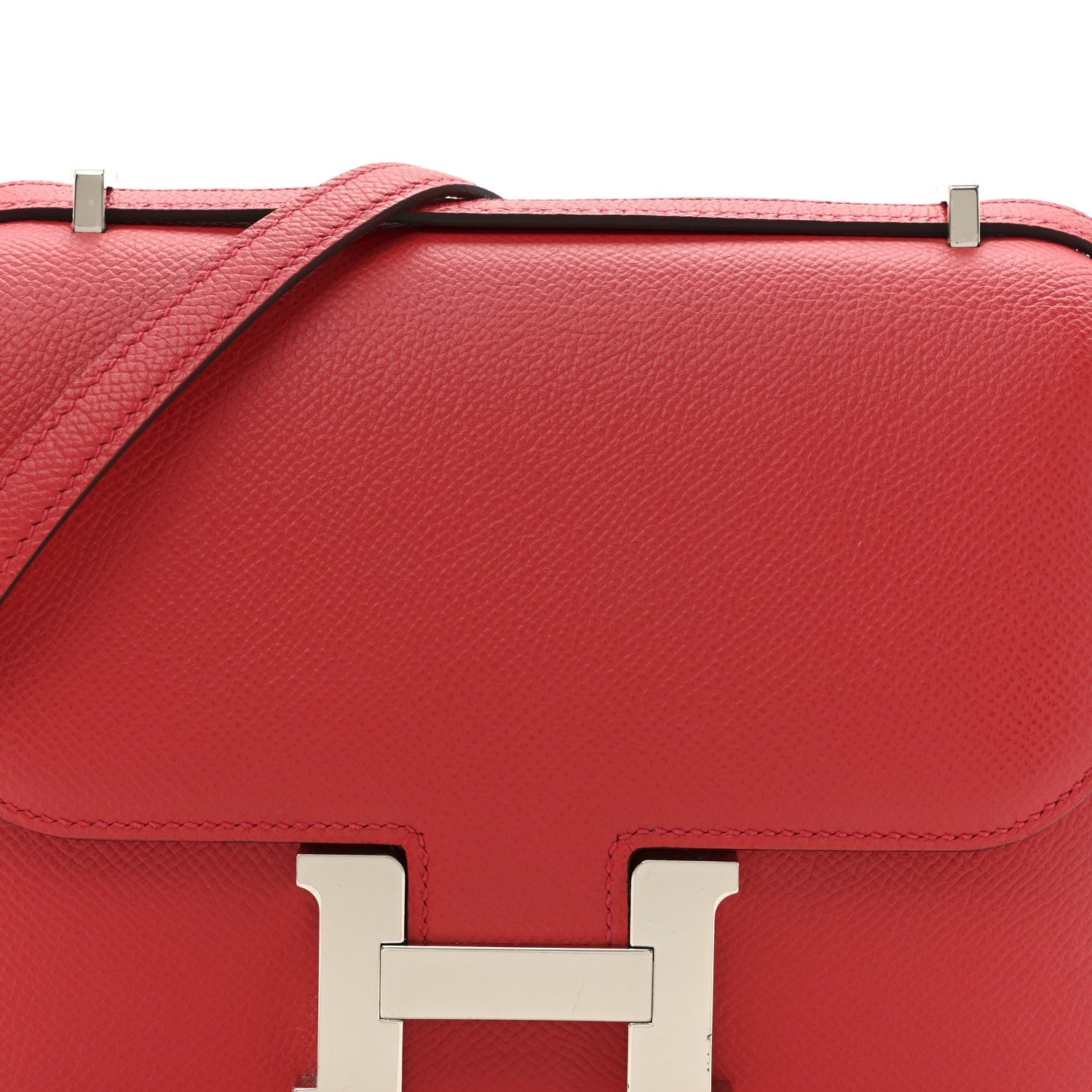 エルメス ミニコンスタンス 18 Rouge De Coeur エプソン シルバー金具 HERMES MINI CONSTANCE 18 ROUGE DE COEUR EPSOM SILVER HARDWARE