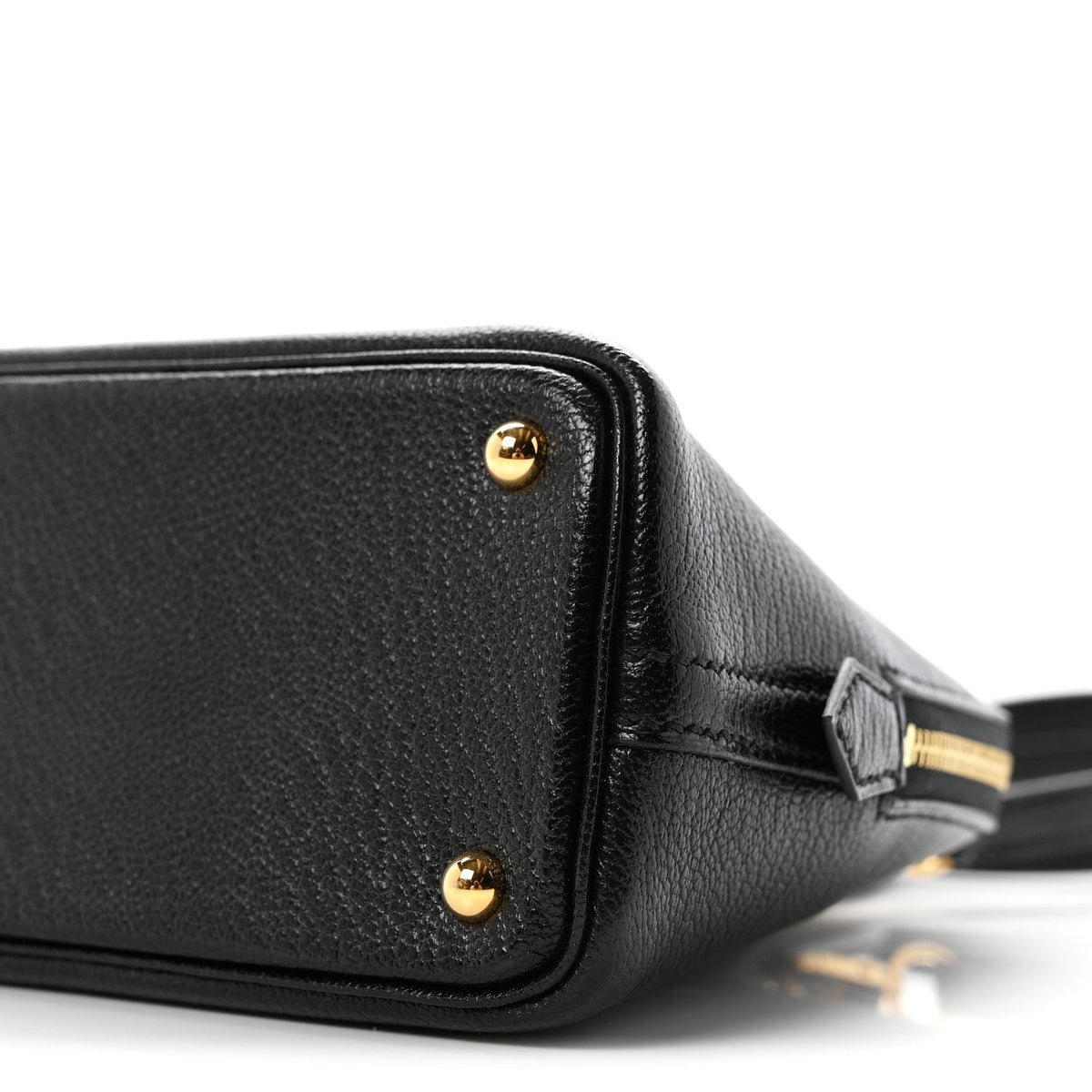 Hermès Mini Bolide 1923 Black Chèvre Mysore Gold Hardware