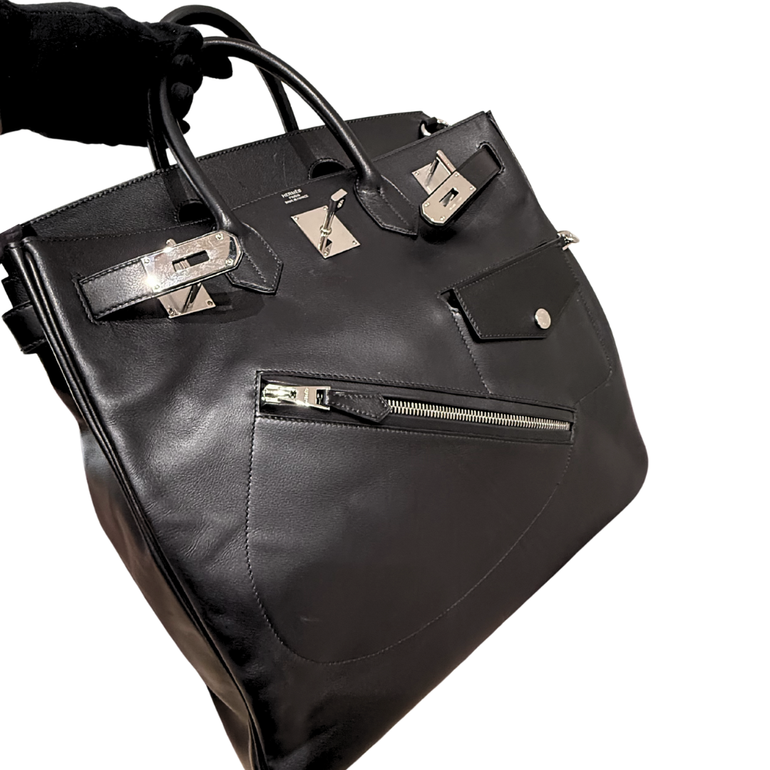 限定品 エルメス バーキンロック 40 オータクロア HAC ブラック ヴォルプト シルバー金具 ロックバーキン HERMES BIRKIN ROCK 40 BLACK VOLUPTO SILVER HARDWARE