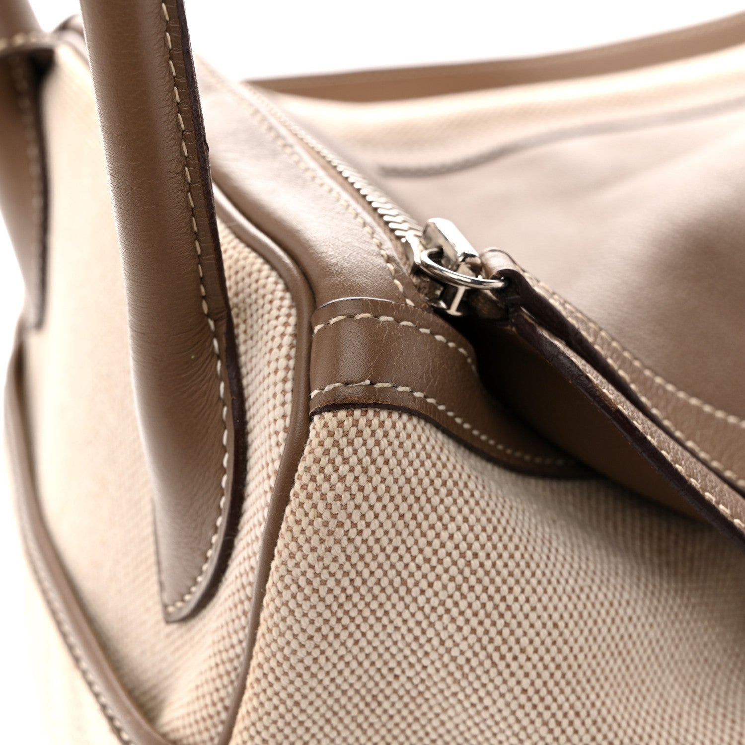 エルメス リンディ 30 Ecru Etoupe スイフト / トワル シルバー金具 HERMES LINDY 30 ECRU ETOUPE SWIFT / TOILE SILVER HARDWARE