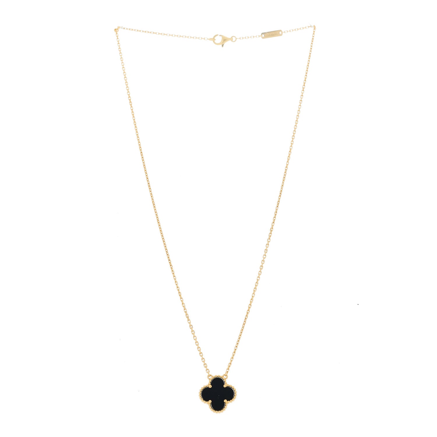 ヴァンクリーフ＆アーペル ヴィンテージアルハンブラ ペンダントネックレス ブラックオニキス 18K イエローゴールド VAN CLEEF & ARPELS VINTAGE ALHAMBRA PENDANT NECKLACE BLACK ONYX 18K YELLOW GOLD