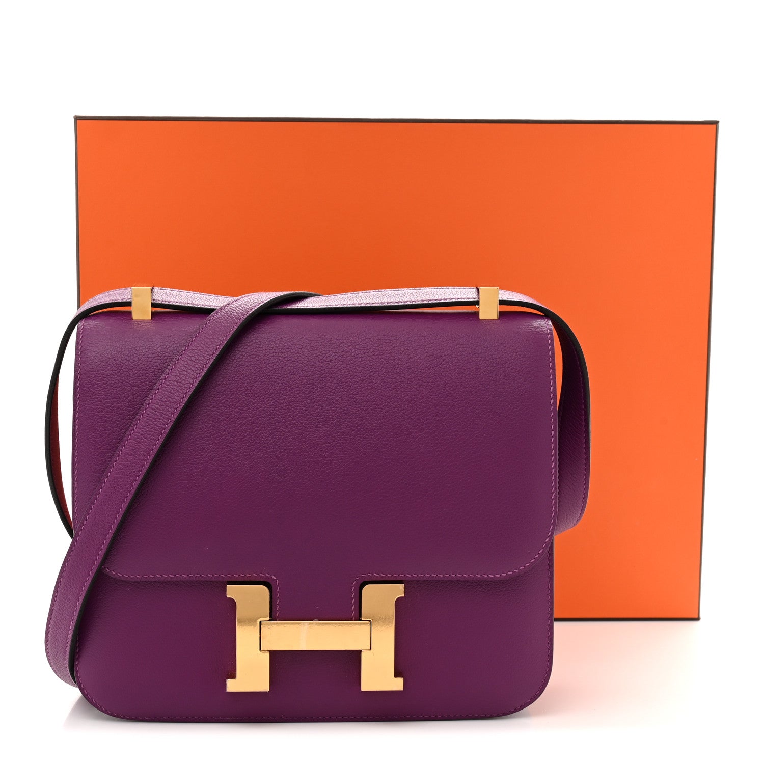 エルメス コンスタンス 24 Anemone エバーカラー ゴールド金具 HERMES CONSTANCE 24 ANEMONE EVERCOLOR GOLD HARDWARE