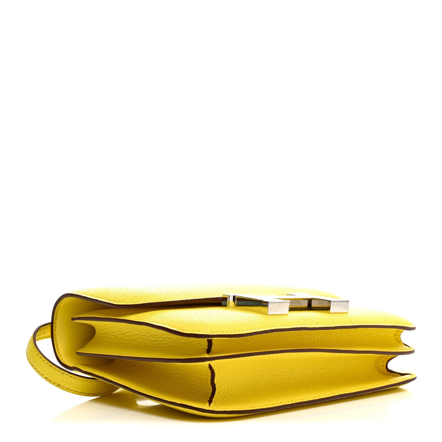 エルメス ミニコンスタンス 18 Jaune Citron シェーブル シャムキラ シルバー金具 HERMES MINI CONSTANCE 18 JAUNE CITRON CHEVRE CHAMKILA SILVER HARDWARE