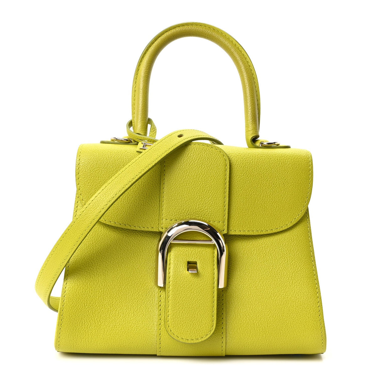 デルヴォー ブリヨン ミニ ショルダーバッグ Lime グレインドロデオカーフスキン シルバー金具 DELVAUX BRILLANT MINI SHOULDER BAG LIME GRAINED RODEO CALFSKIN SILVER HARDWARE