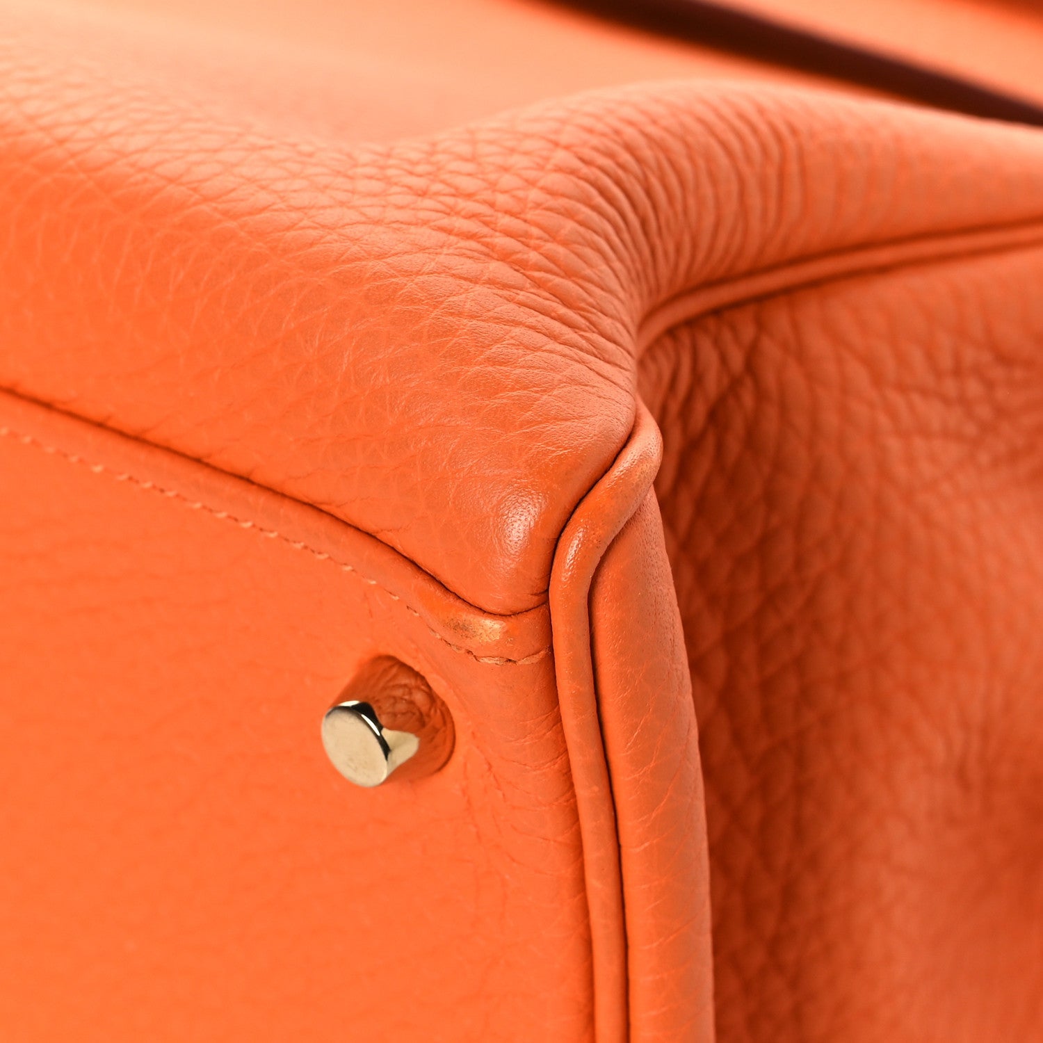 HERMES KELLY 35 RETOURNE ORANGE TAURILLON CLEMENCE GOLD HARDWARE