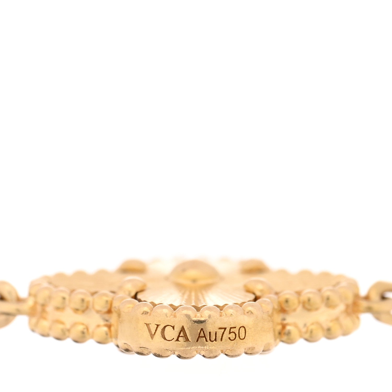 ヴァンクリーフ＆アーペル ヴィンテージアルハンブラ 5モチーフ ブレスレット ギョーシェ 18K イエローゴールド VAN CLEEF & ARPELS VINTAGE ALHAMBRA 5 MOTIFS BRACELET GUILLOCHÉ 18K YELLOW GOLD
