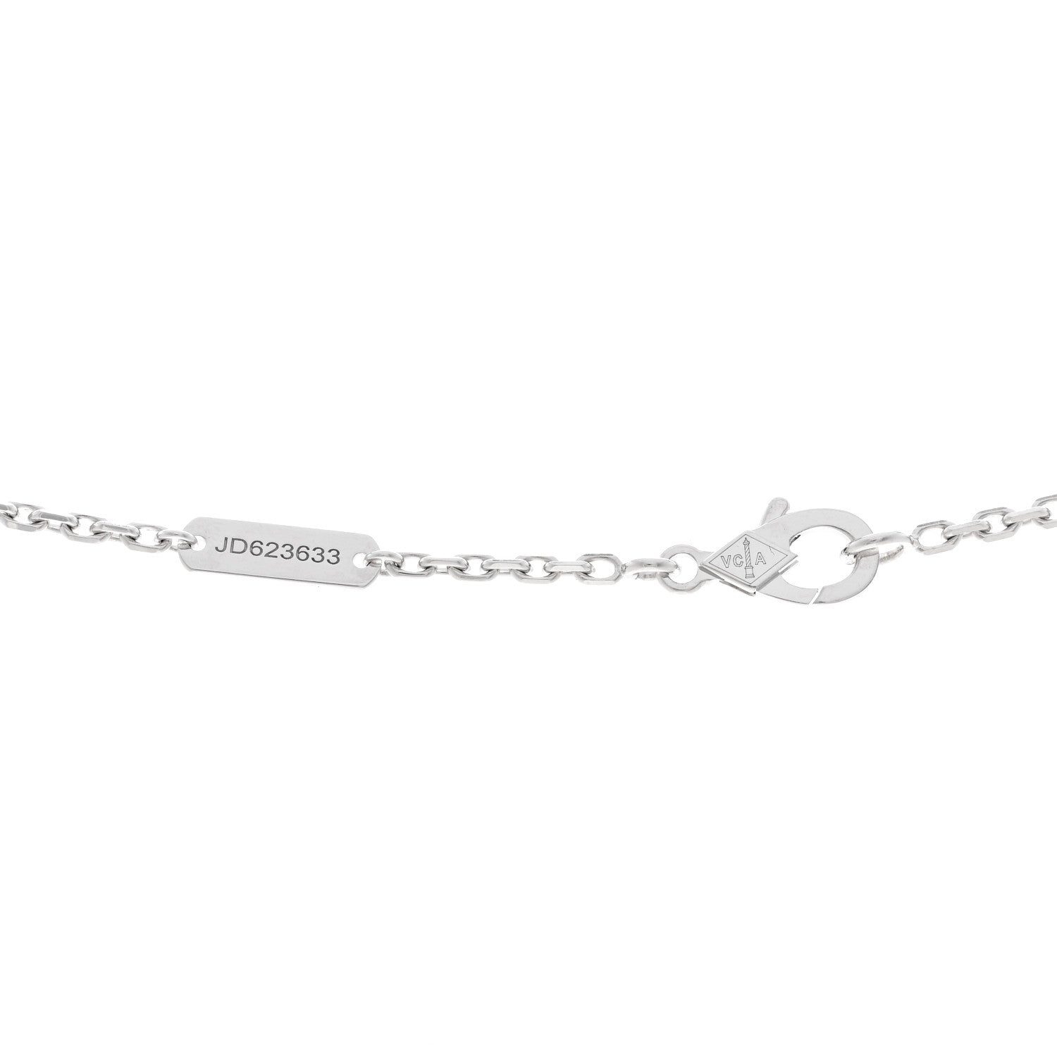 ヴァンクリーフ＆アーペル マジックアルハンブラ ロングネックレス カルセドニー 18K ホワイトゴールド VAN CLEEF & ARPELS MAGIC ALHAMBRA LONG NECKLACE CHALCEDONY 18K WHITE GOLD