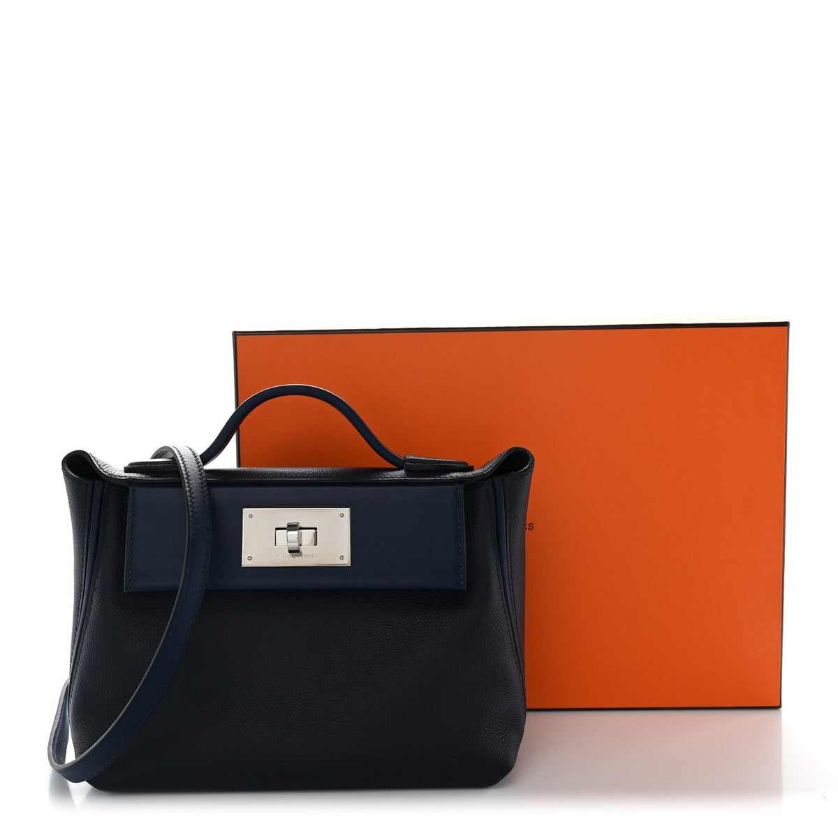 エルメス 24/24 ミニヴァンキャトル 21 Bleu Nuit Bleu Navy エバーカラー / スイフト シルバー金具 HERMES 24/24 21 BLEU NUIT BLEU NAVY EVERCOLOR / SWIFT SILVER HARDWARE