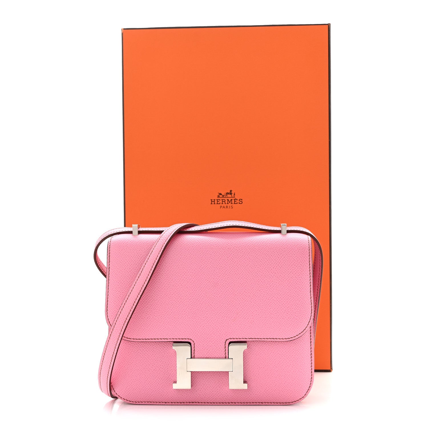 エルメス  ミニコンスタンス 18 Bubblegum Pink エプソン シルバー金具 HERMES MINI CONSTANCE 18 BUBBLEGUM PINK EPSOM SILVER HARDWARE