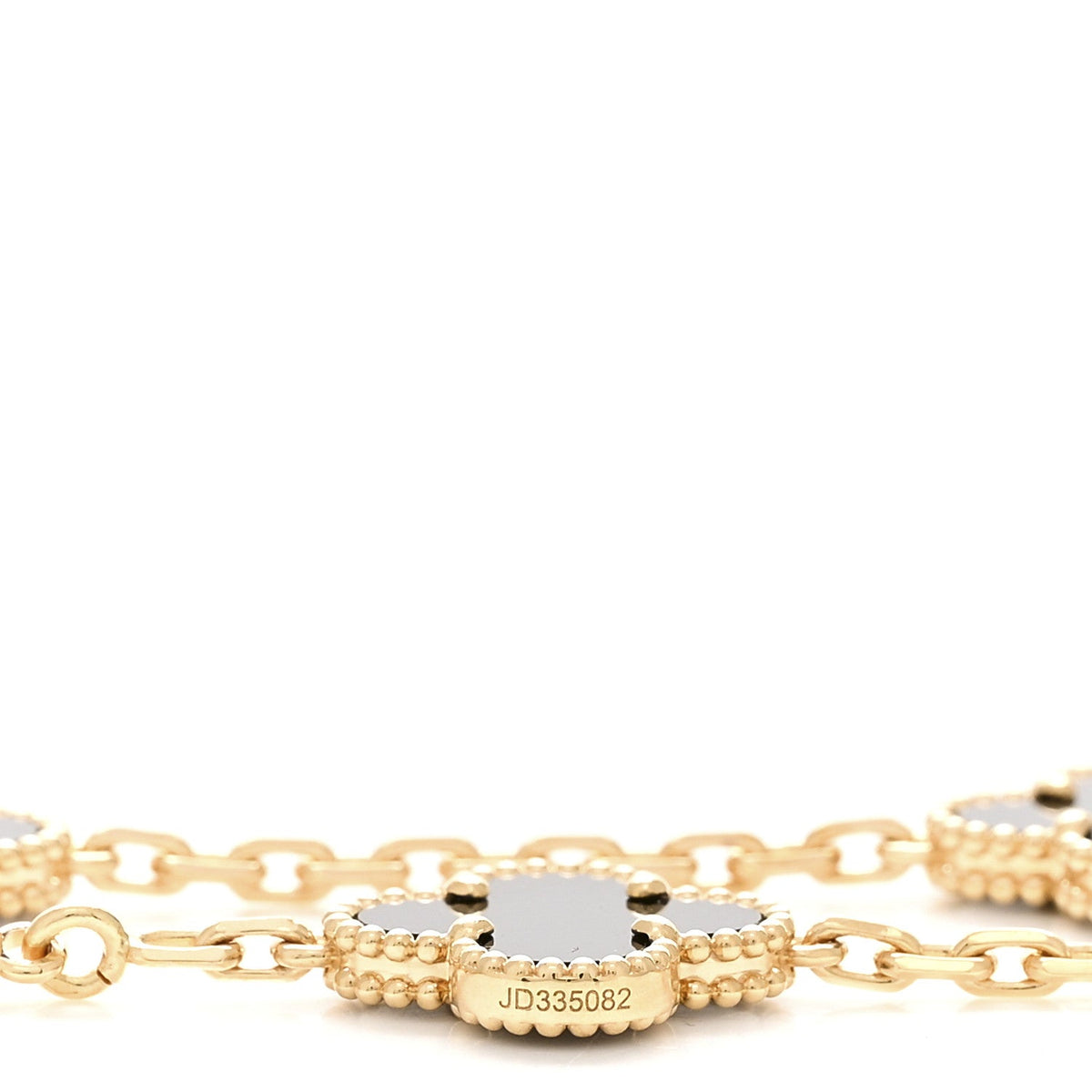 ヴァンクリーフ＆アーペル ヴィンテージアルハンブラ 10モチーフ ネックレス ブラックオニキス 18K イエローゴールド VAN CLEEF & ARPELS VINTAGE ALHAMBRA 10 MOTIFS NECKLACE BLACK ONYX 18K YELLOW GOLD