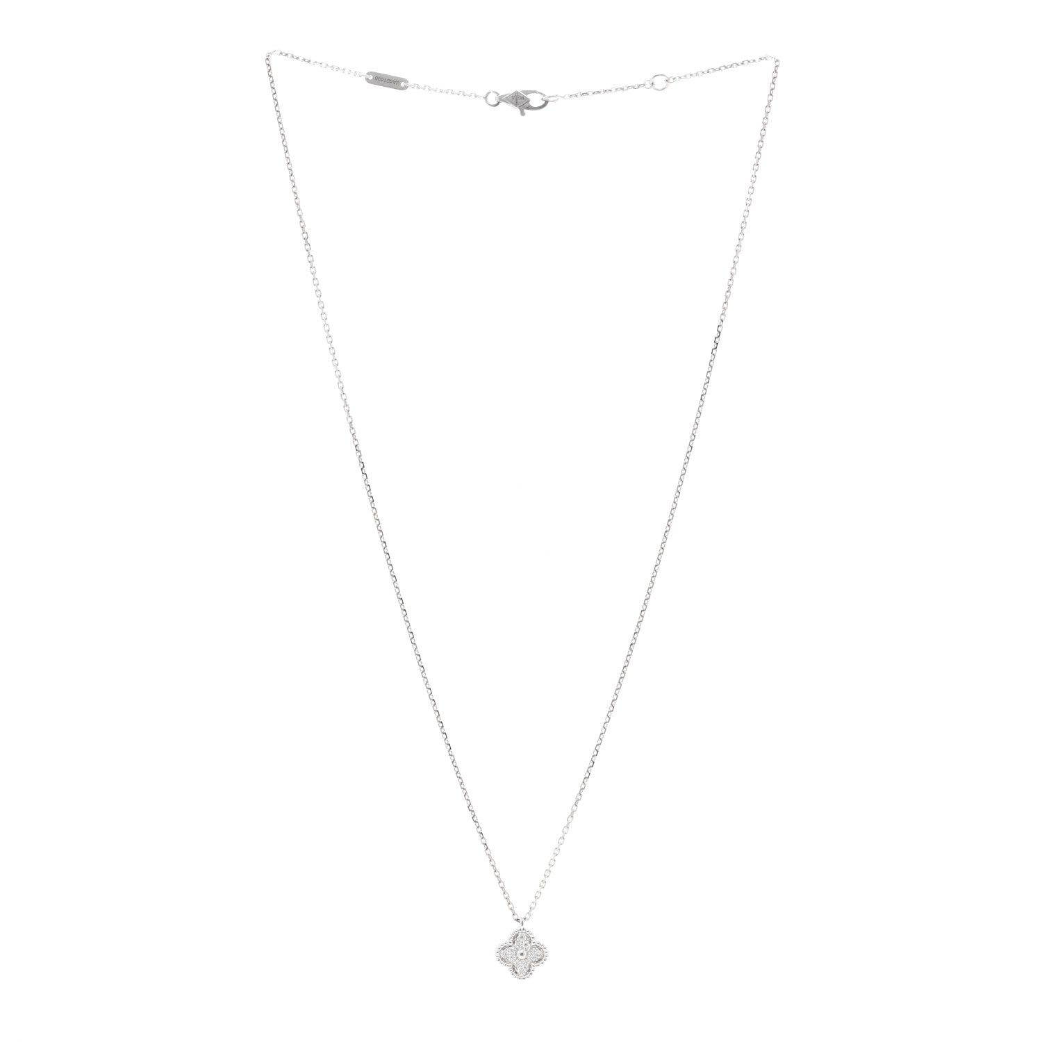 ヴァンクリーフ＆アーペル スウィートアルハンブラ ペンダントネックレス ダイヤモンド 18K ホワイトゴールド VAN CLEEF & ARPELS SWEET ALHAMBRA PENDANT NECKLACE DIAMOND 18K WHITE GOLD