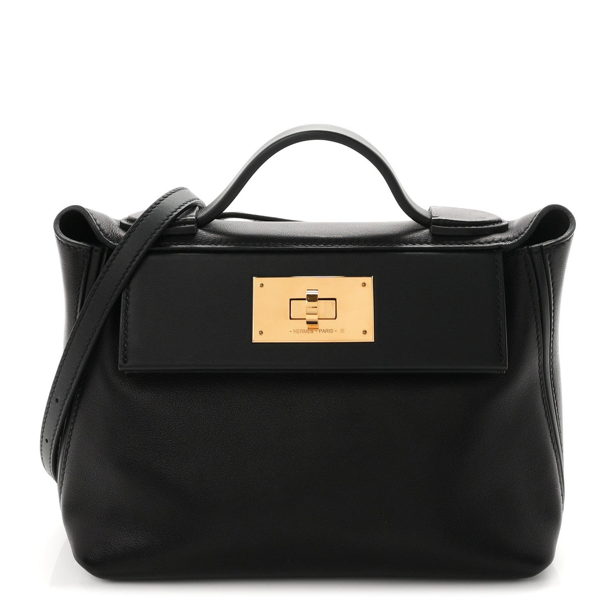 エルメス 24/24 ミニヴァンキャトル 21 Black エバーカラー / スイフト ゴールド金具 HERMES 24/24 21 BLACK EVERCOLOR / SWIFT GOLD HARDWARE