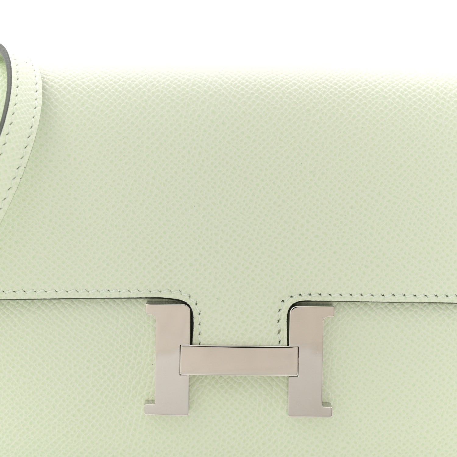 HERMES CONSTANCE TO GO WALLET VERT FIZZ EPSOM SILVER HARDWARE