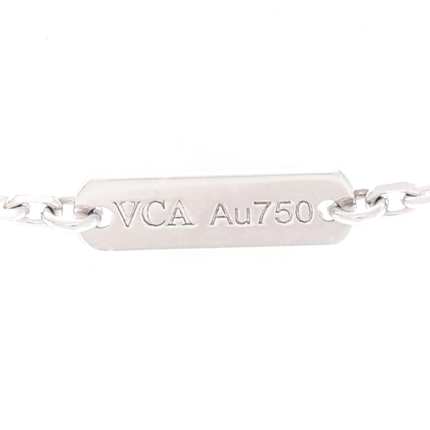 ヴァンクリーフ＆アーペル ヴィンテージアルハンブラ ペンダントネックレス ギョーシェ 18K ホワイトゴールド VAN CLEEF & ARPELS VINTAGE ALHAMBRA PENDANT NECKLACE GUILLOCHÉ 18K WHITE GOLD